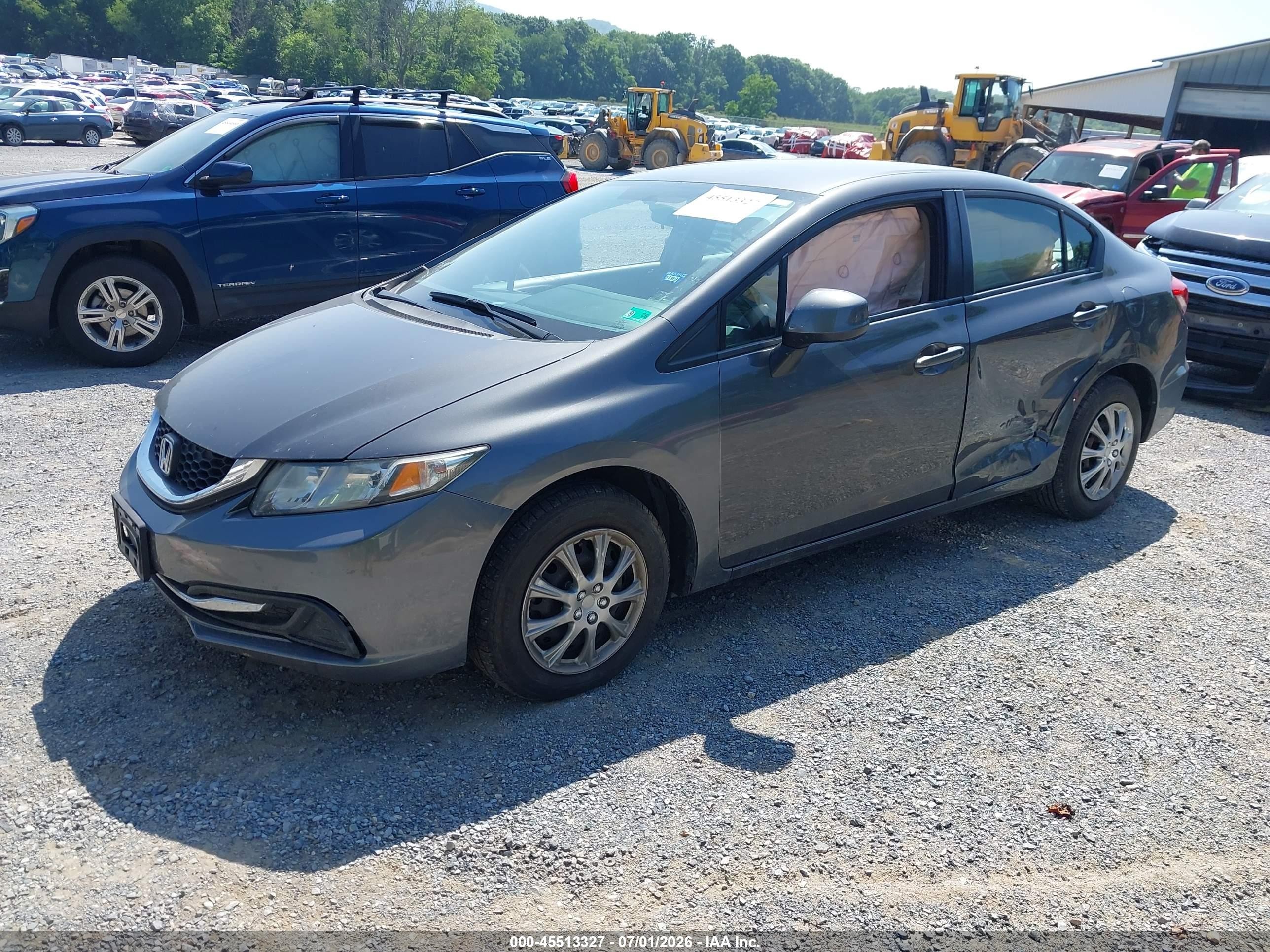 2013 Honda Civic Lx Gray vin: 2HGFB2F56DH576889