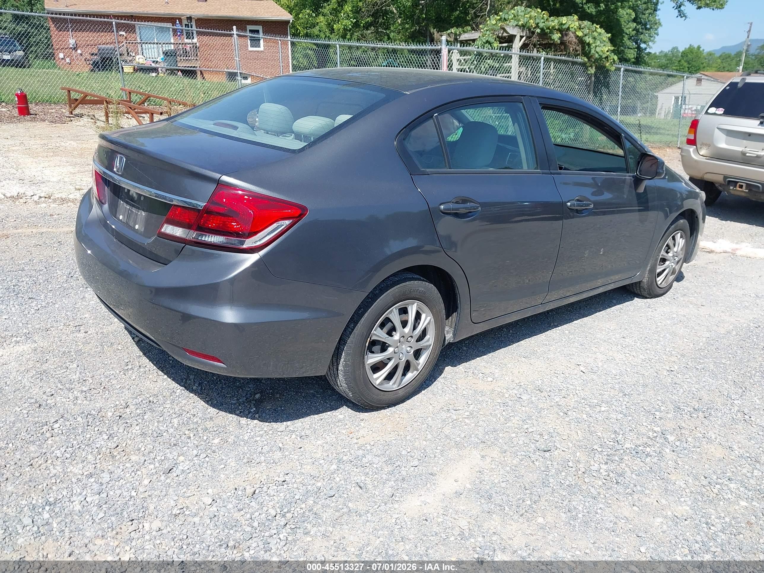 2013 Honda Civic Lx Gray vin: 2HGFB2F56DH576889