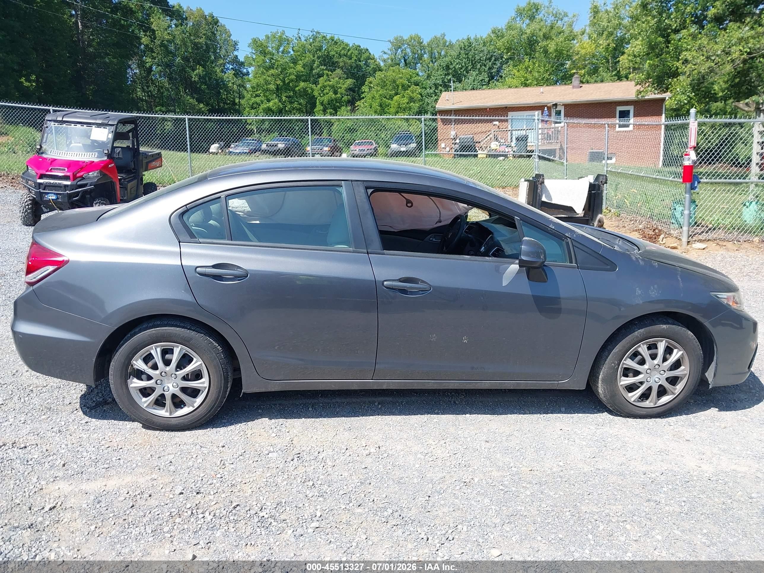 2013 Honda Civic Lx Gray vin: 2HGFB2F56DH576889