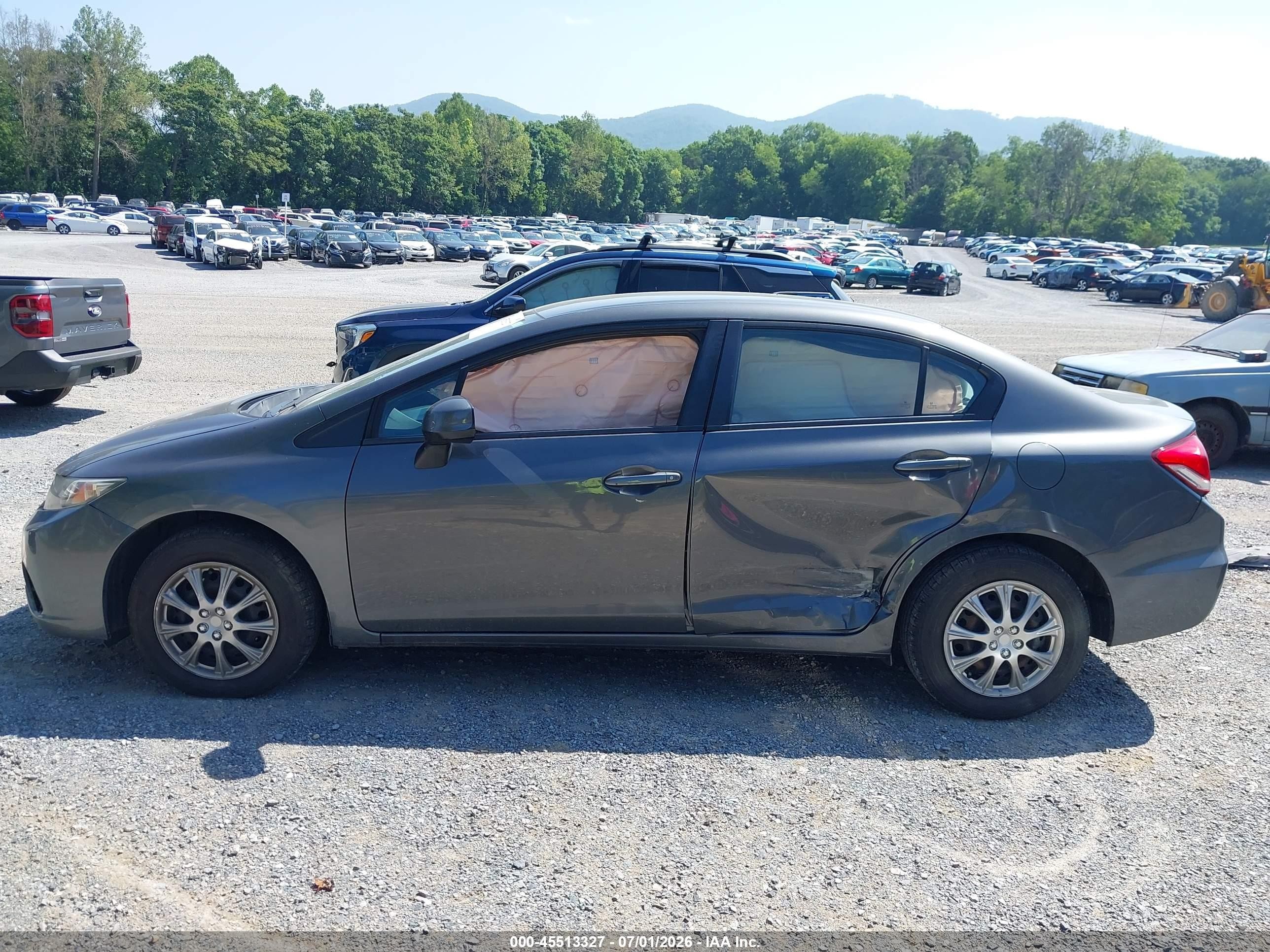 2013 Honda Civic Lx Gray vin: 2HGFB2F56DH576889