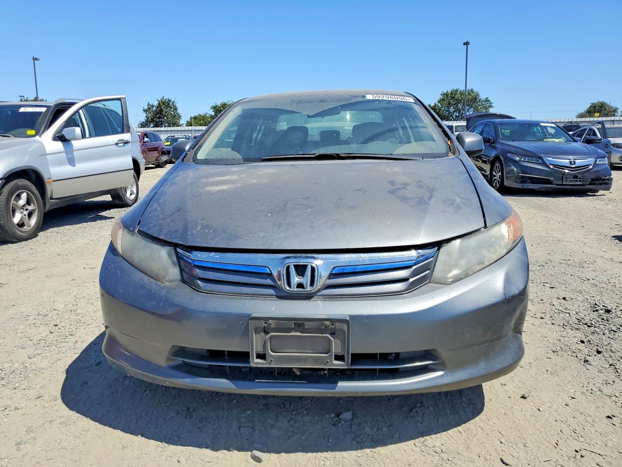 2013 Honda Civic Lx Серый vin: 2HGFB2F56DH577573