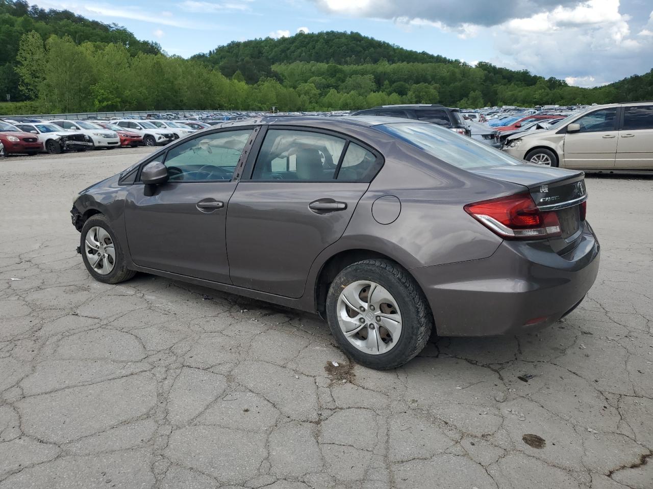 2013 Honda Civic Lx Gray vin: 2HGFB2F56DH577752