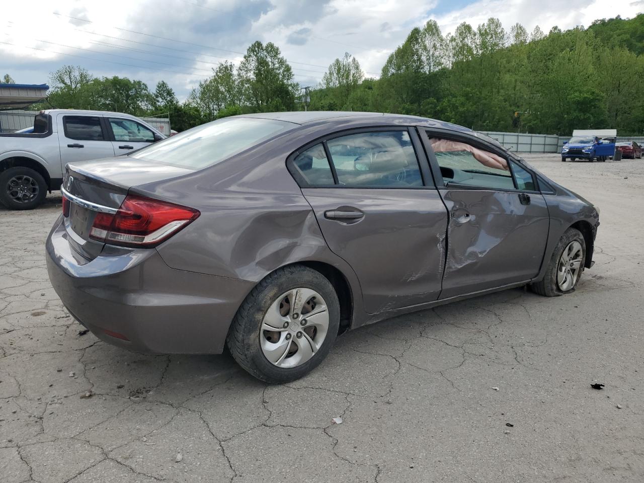 2013 Honda Civic Lx Gray vin: 2HGFB2F56DH577752