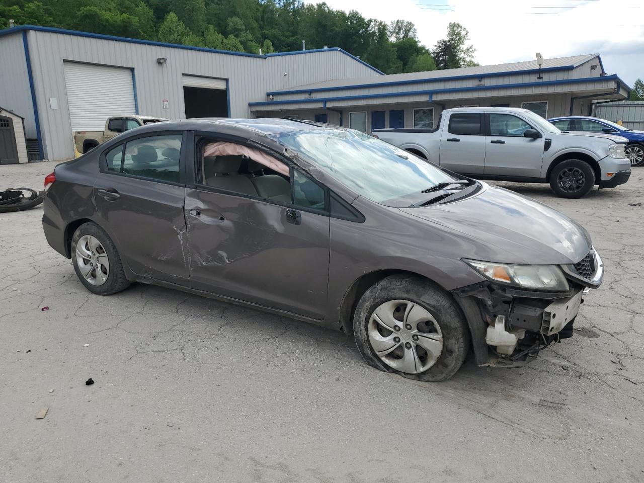 2013 Honda Civic Lx Gray vin: 2HGFB2F56DH577752