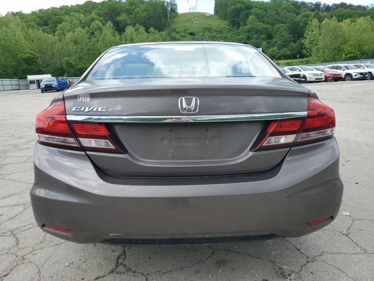 2013 Honda Civic Lx Gray vin: 2HGFB2F56DH577752