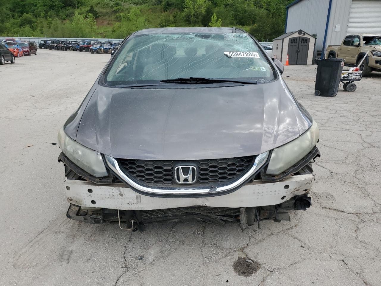 2013 Honda Civic Lx Gray vin: 2HGFB2F56DH577752