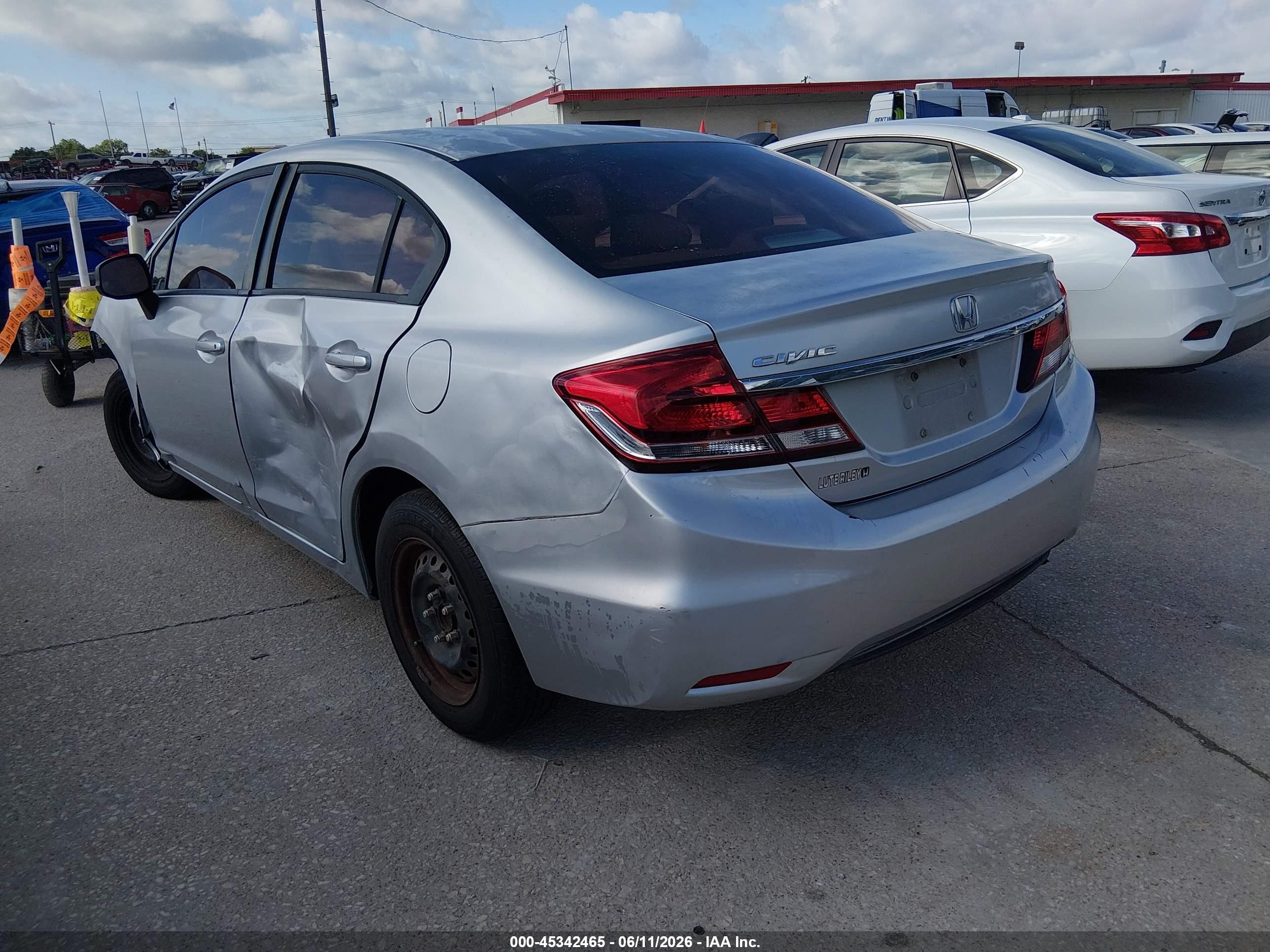 2013 Honda Civic Lx Gray vin: 2HGFB2F56DH579453