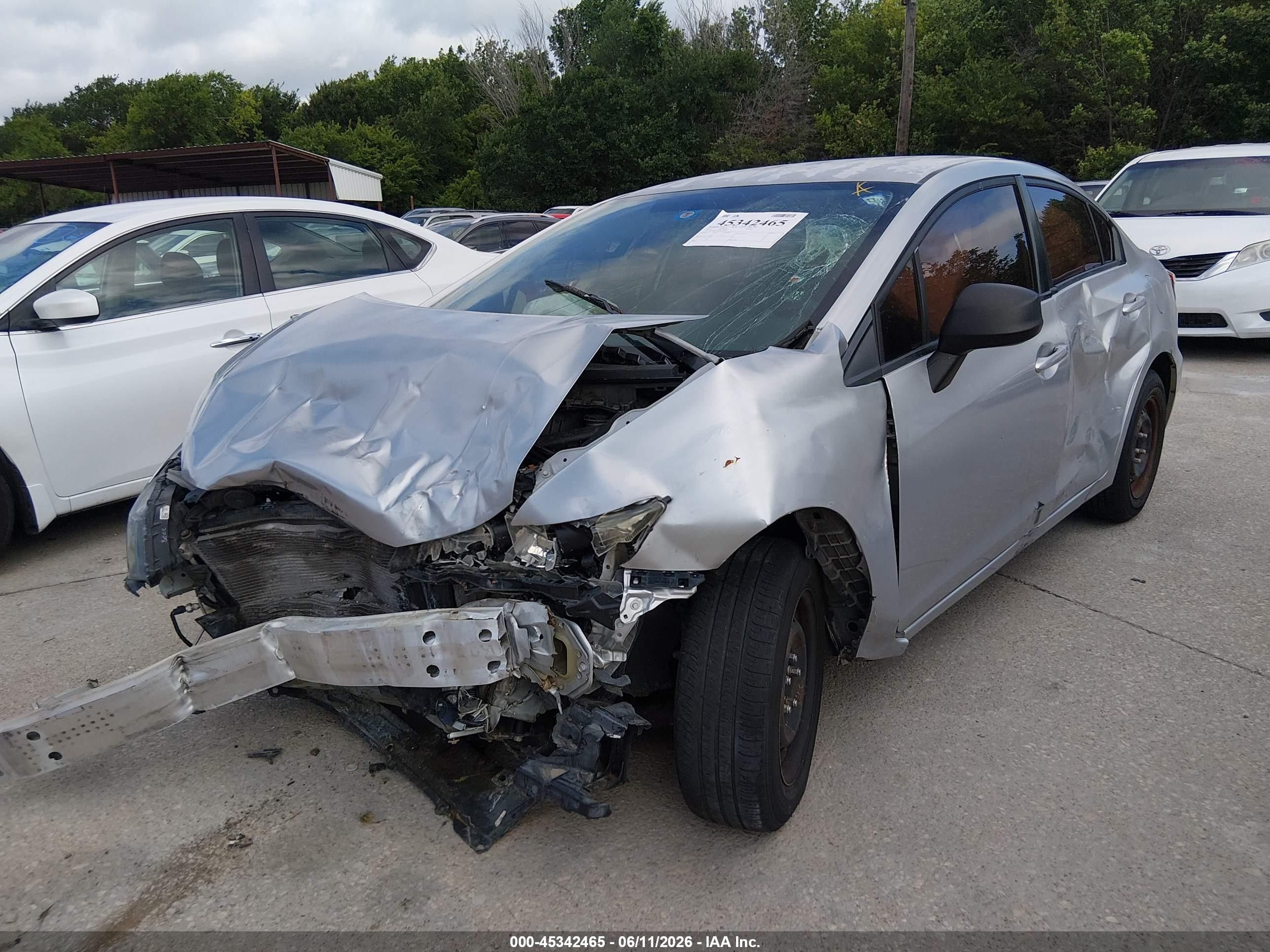 2013 Honda Civic Lx Gray vin: 2HGFB2F56DH579453