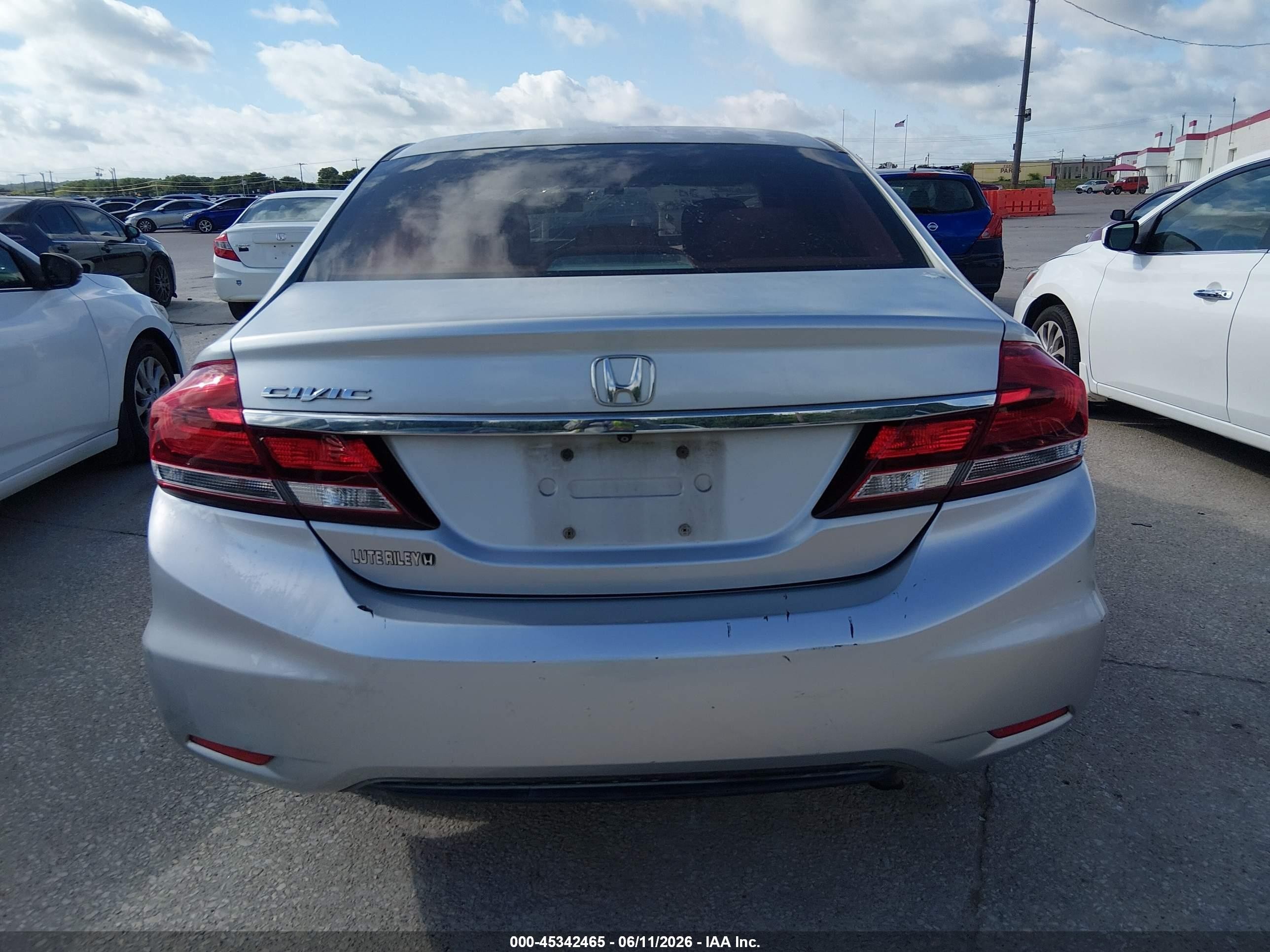 2013 Honda Civic Lx Gray vin: 2HGFB2F56DH579453