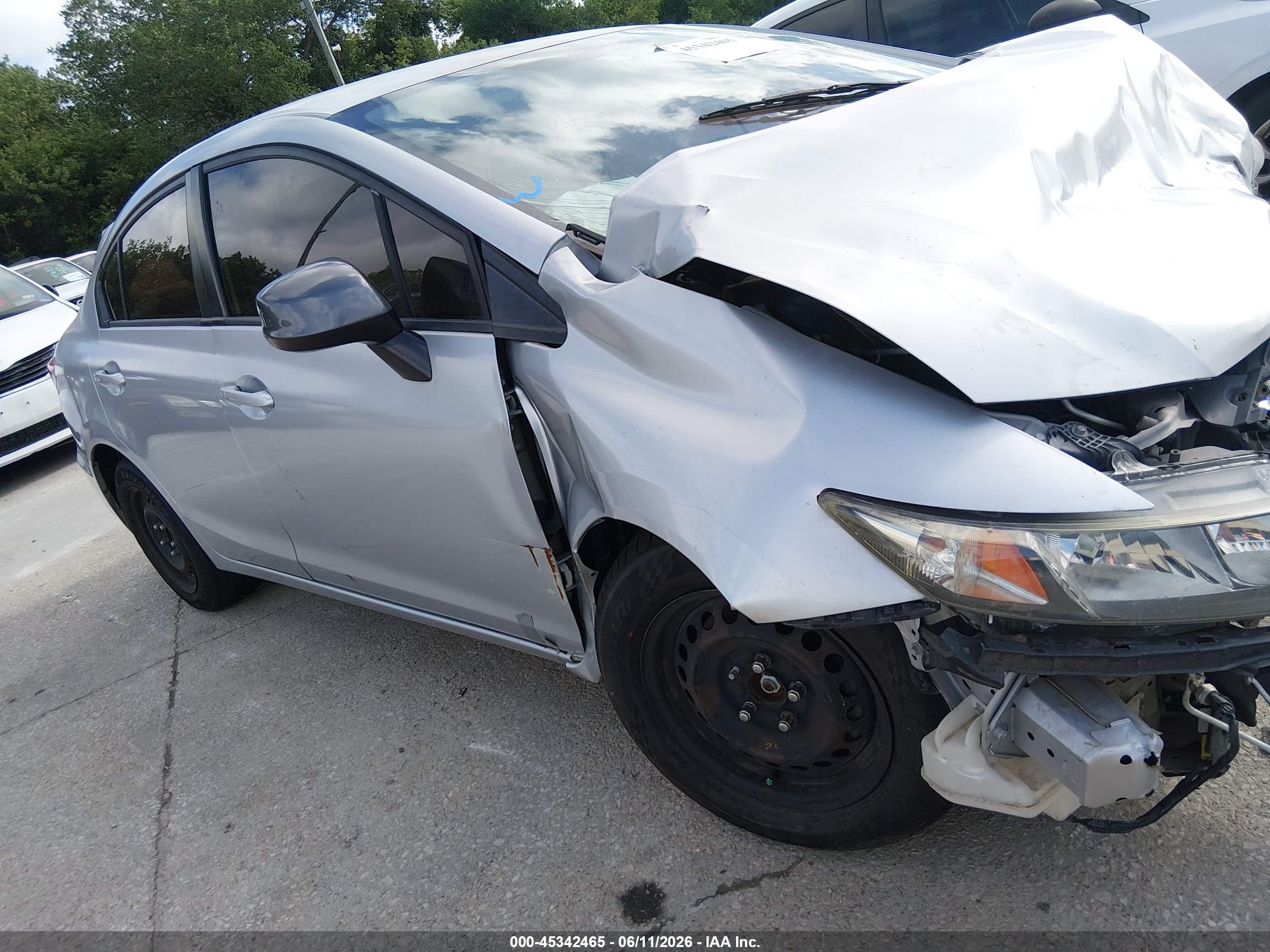 2013 Honda Civic Lx Gray vin: 2HGFB2F56DH579453