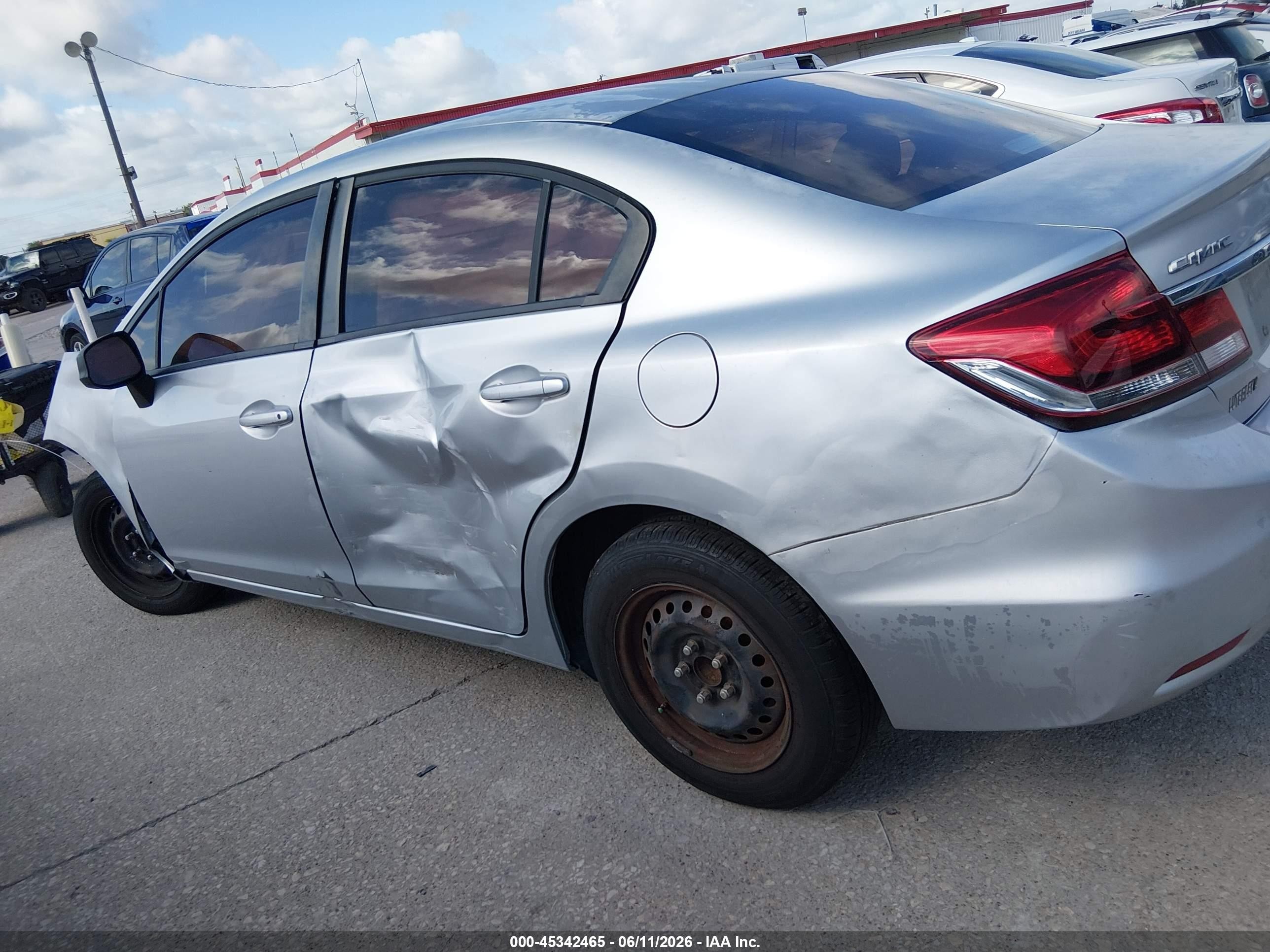 2013 Honda Civic Lx Gray vin: 2HGFB2F56DH579453