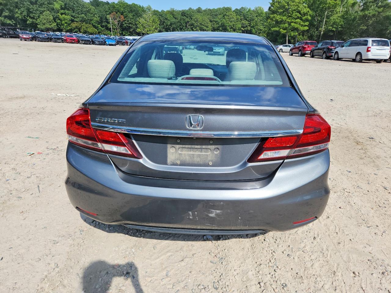 2013 Honda Civic Lx Gray vin: 2HGFB2F56DH581414