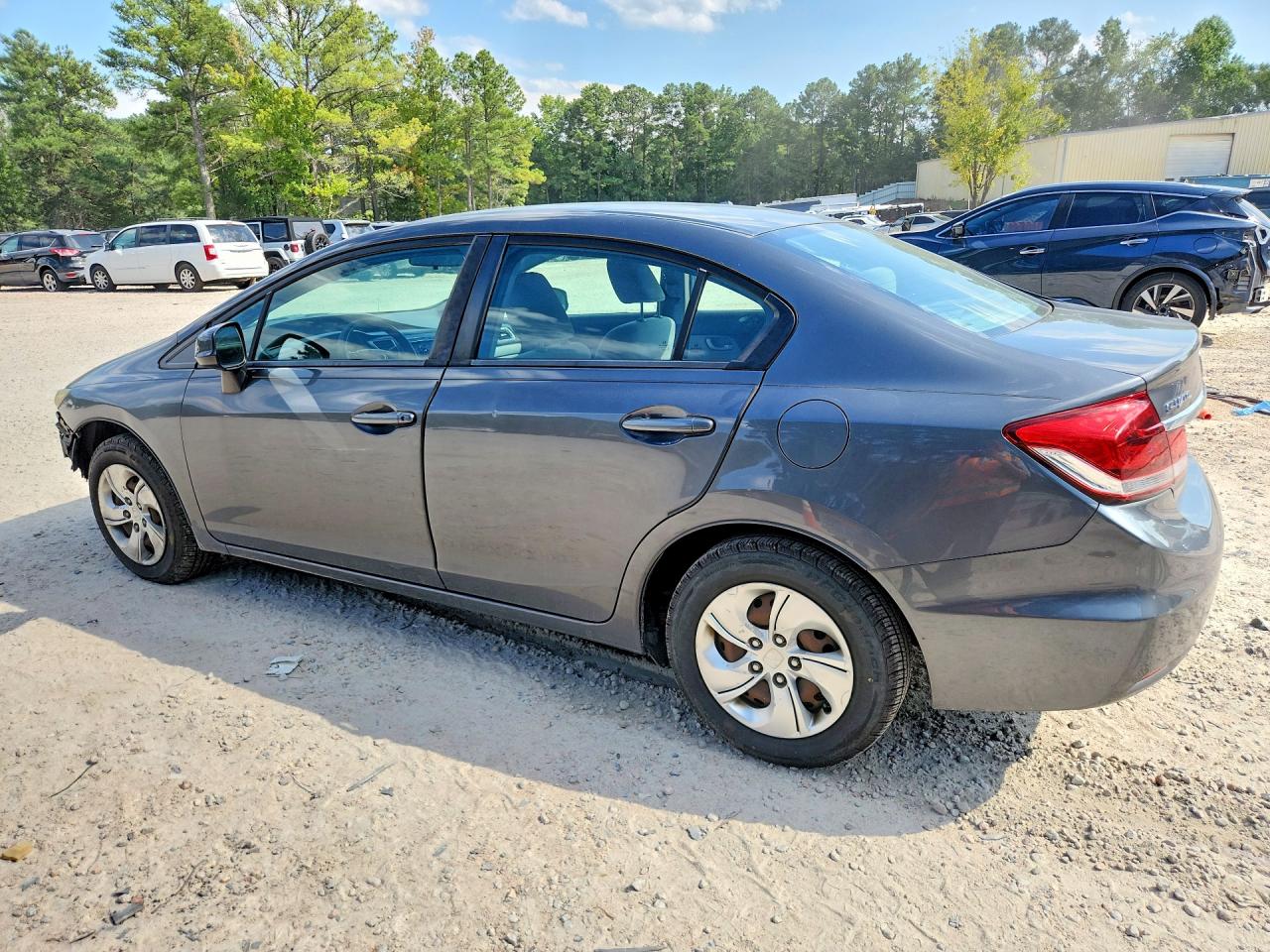 2013 Honda Civic Lx Gray vin: 2HGFB2F56DH581414