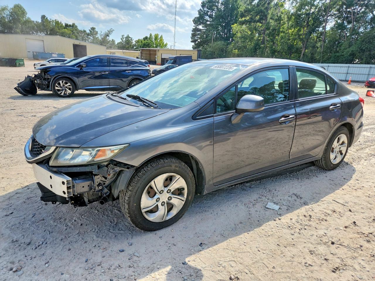 2013 Honda Civic Lx Gray vin: 2HGFB2F56DH581414