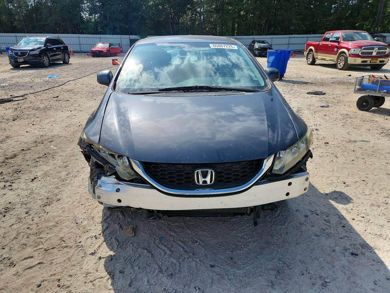 2013 Honda Civic Lx Gray vin: 2HGFB2F56DH581414