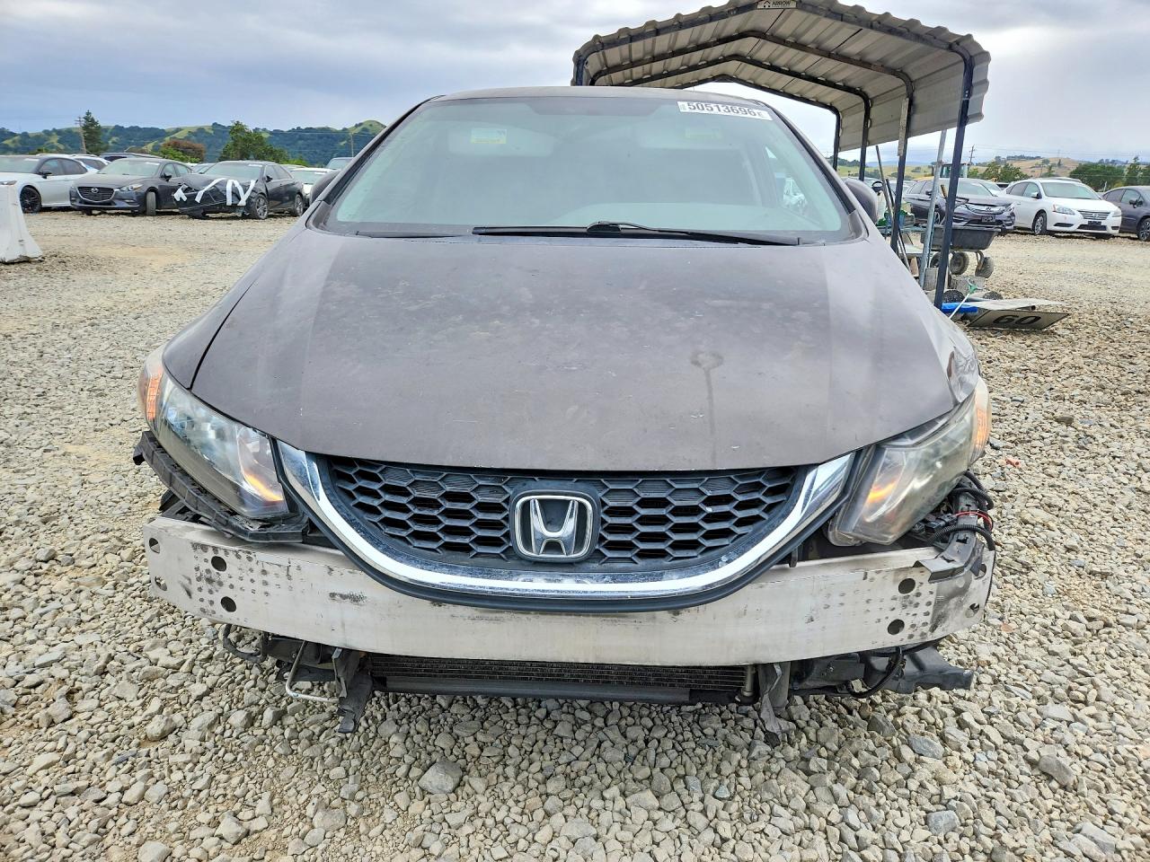 2013 Honda Civic Lx Gray vin: 2HGFB2F56DH583941