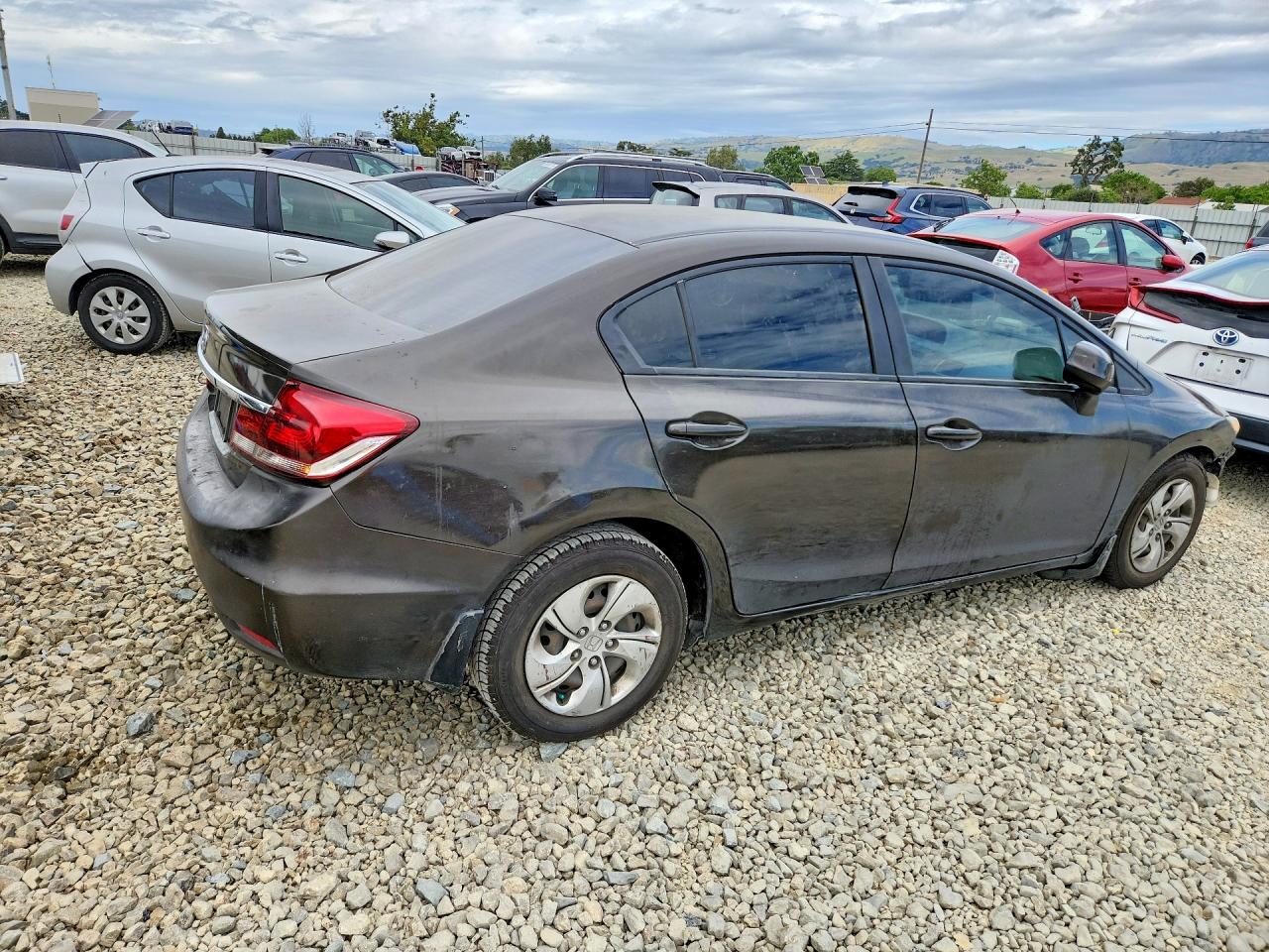 2013 Honda Civic Lx Gray vin: 2HGFB2F56DH583941