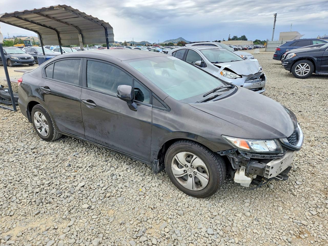 2013 Honda Civic Lx Gray vin: 2HGFB2F56DH583941