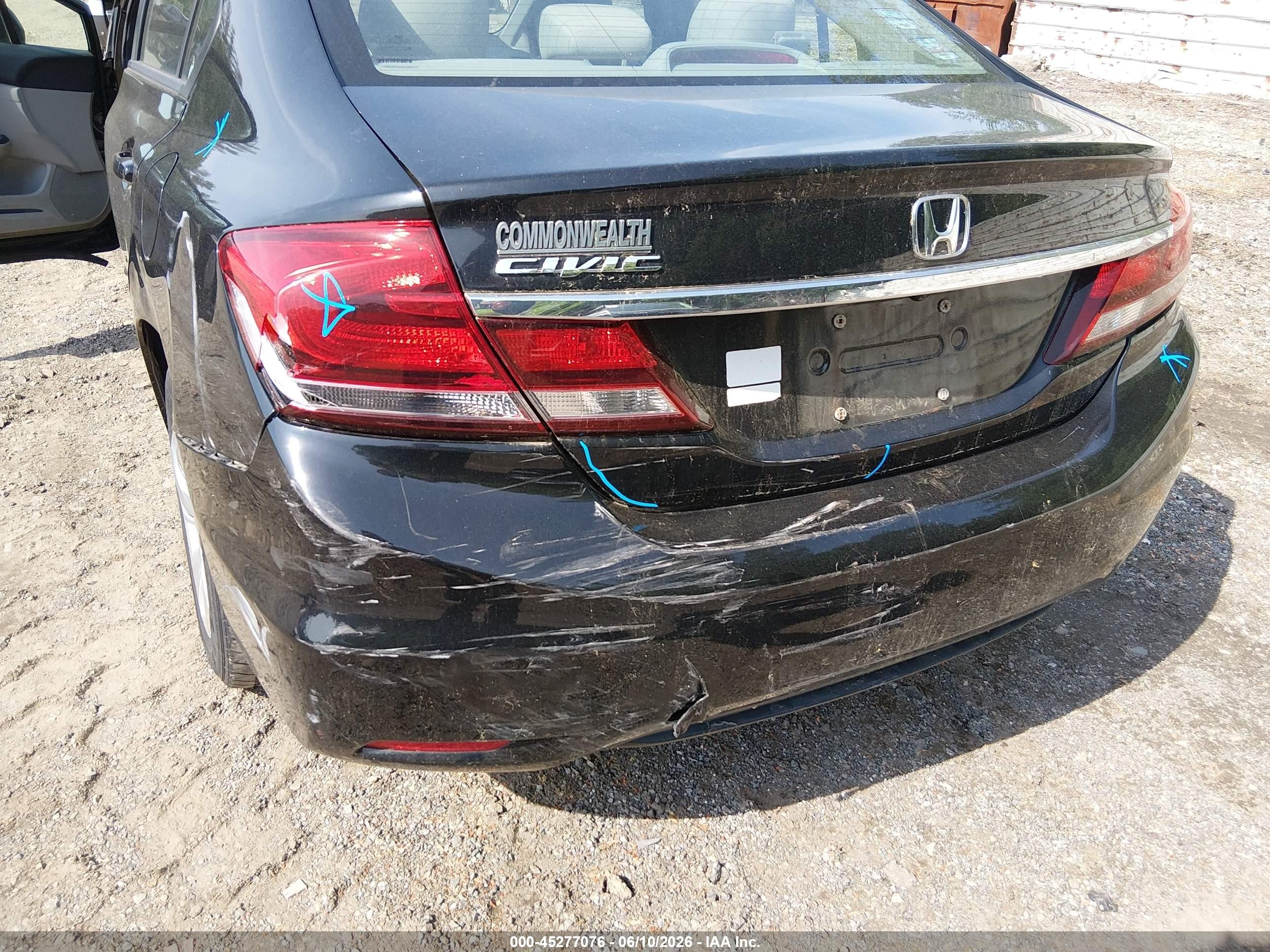 2013 Honda Civic Lx Black vin: 2HGFB2F56DH584605
