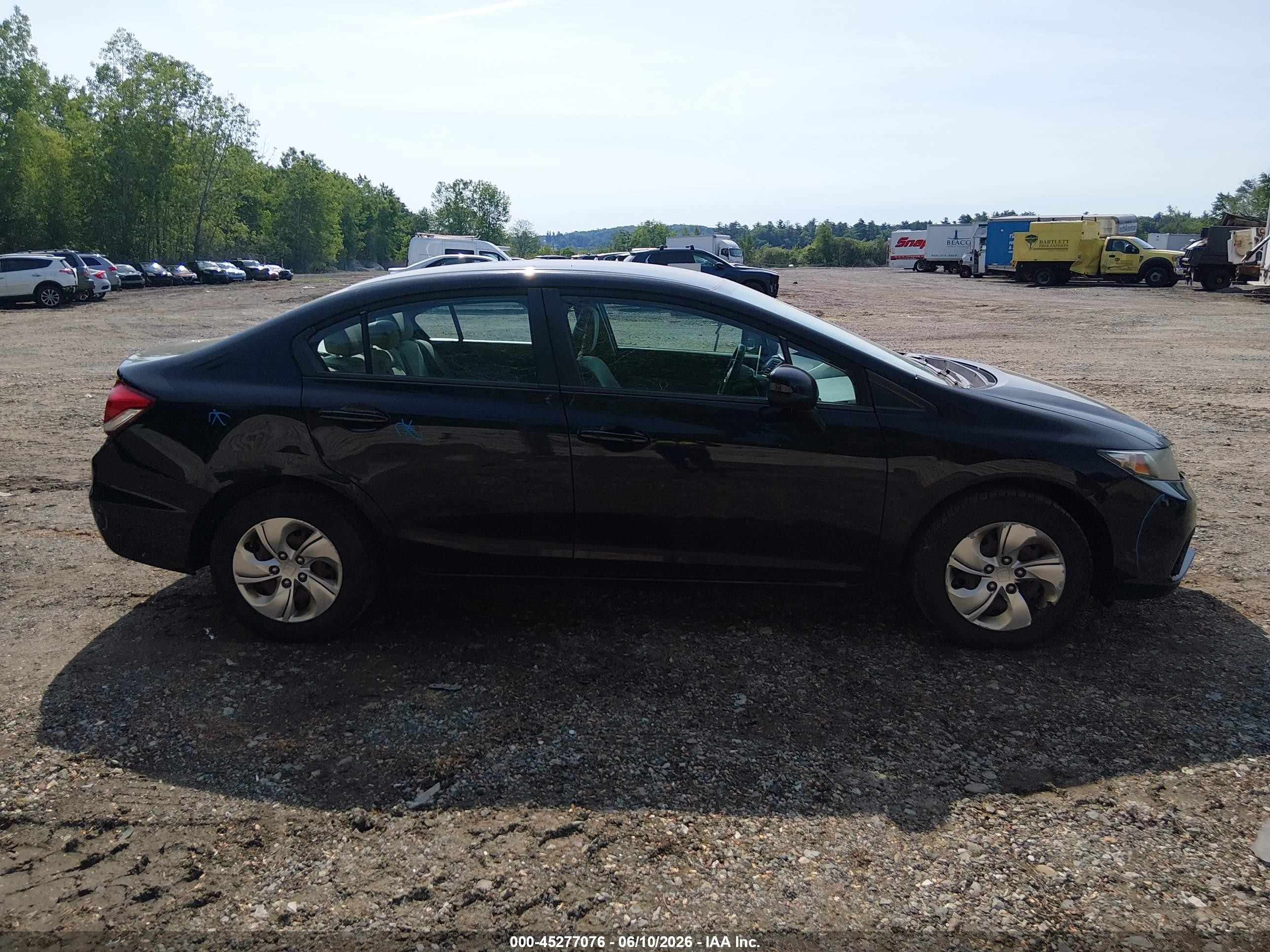 2013 Honda Civic Lx Black vin: 2HGFB2F56DH584605