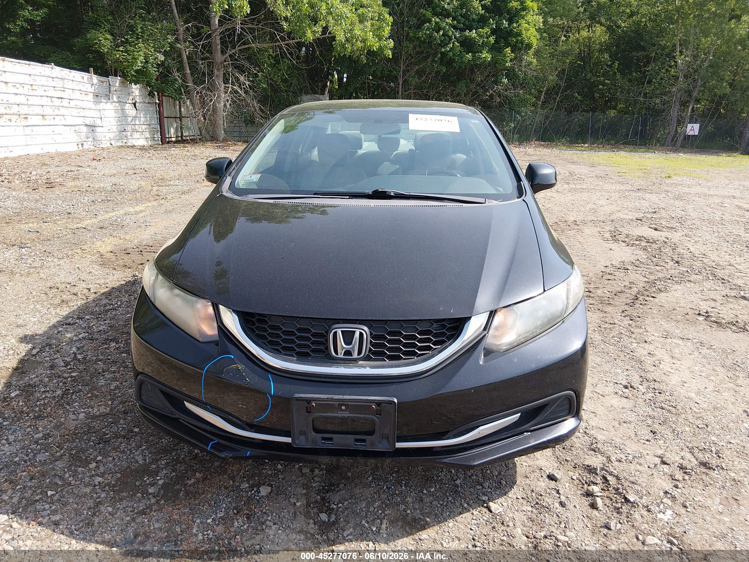 2013 Honda Civic Lx Black vin: 2HGFB2F56DH584605