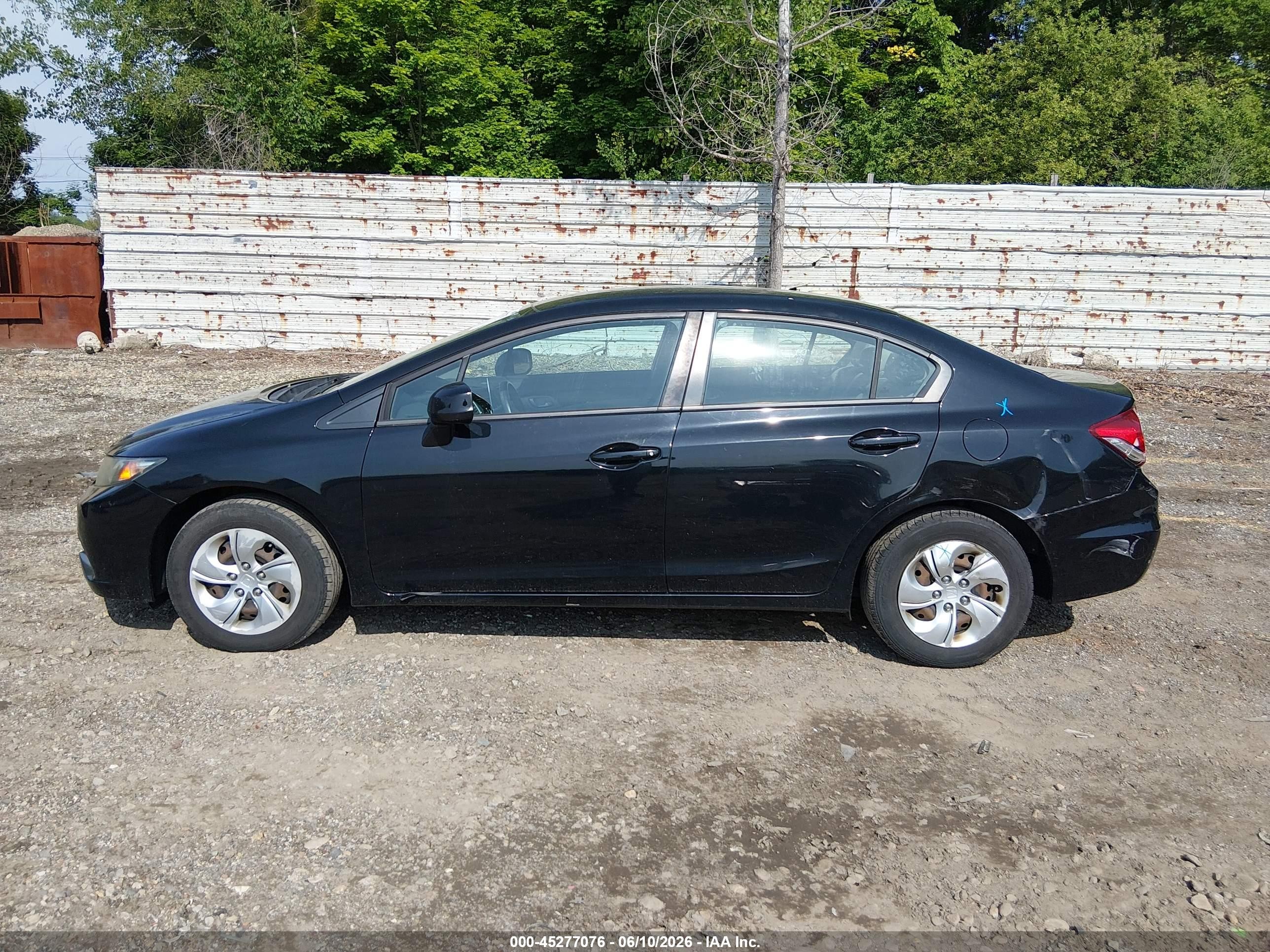 2013 Honda Civic Lx Black vin: 2HGFB2F56DH584605