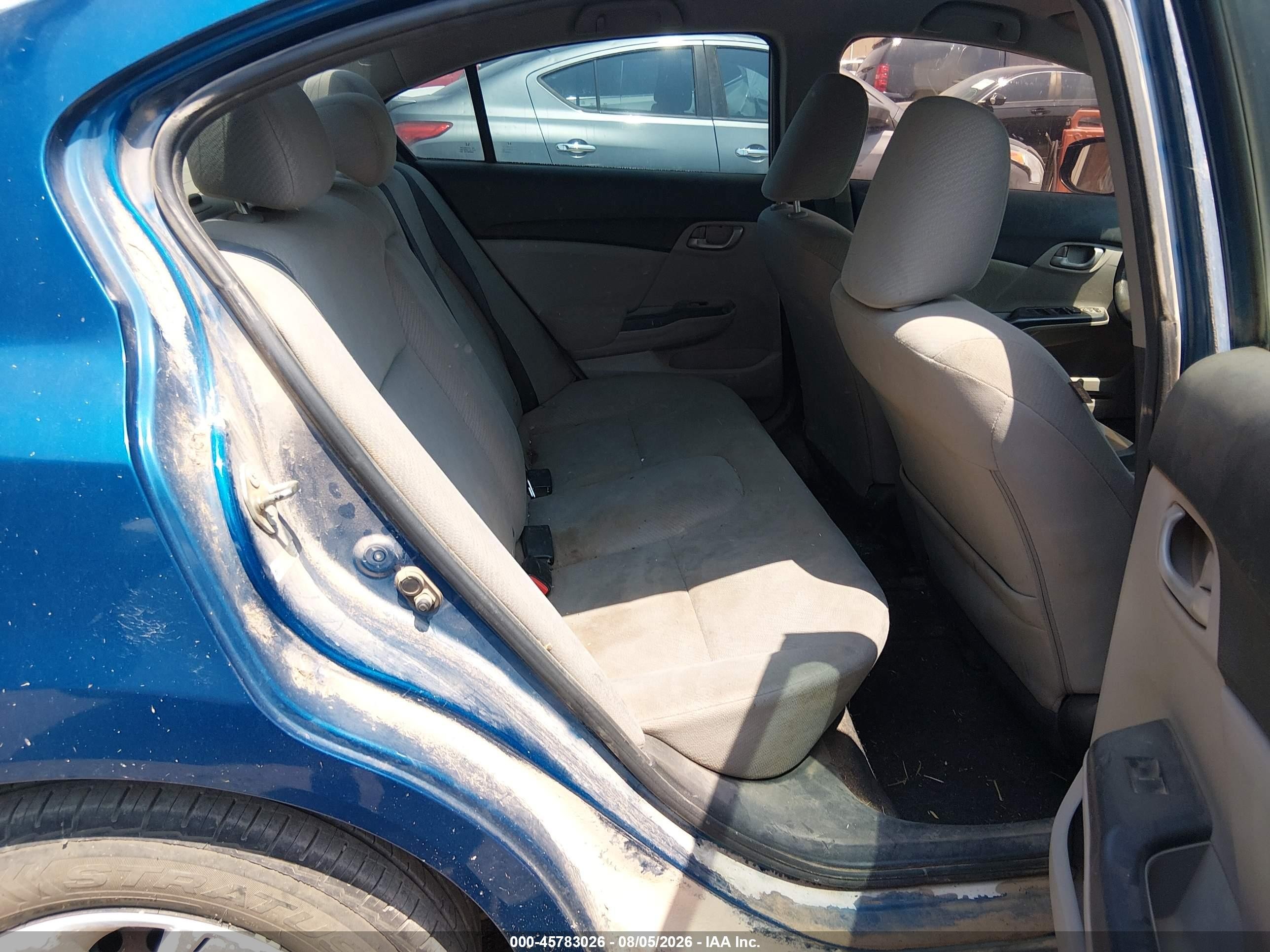 2013 Honda Civic Lx Blue vin: 2HGFB2F56DH585334