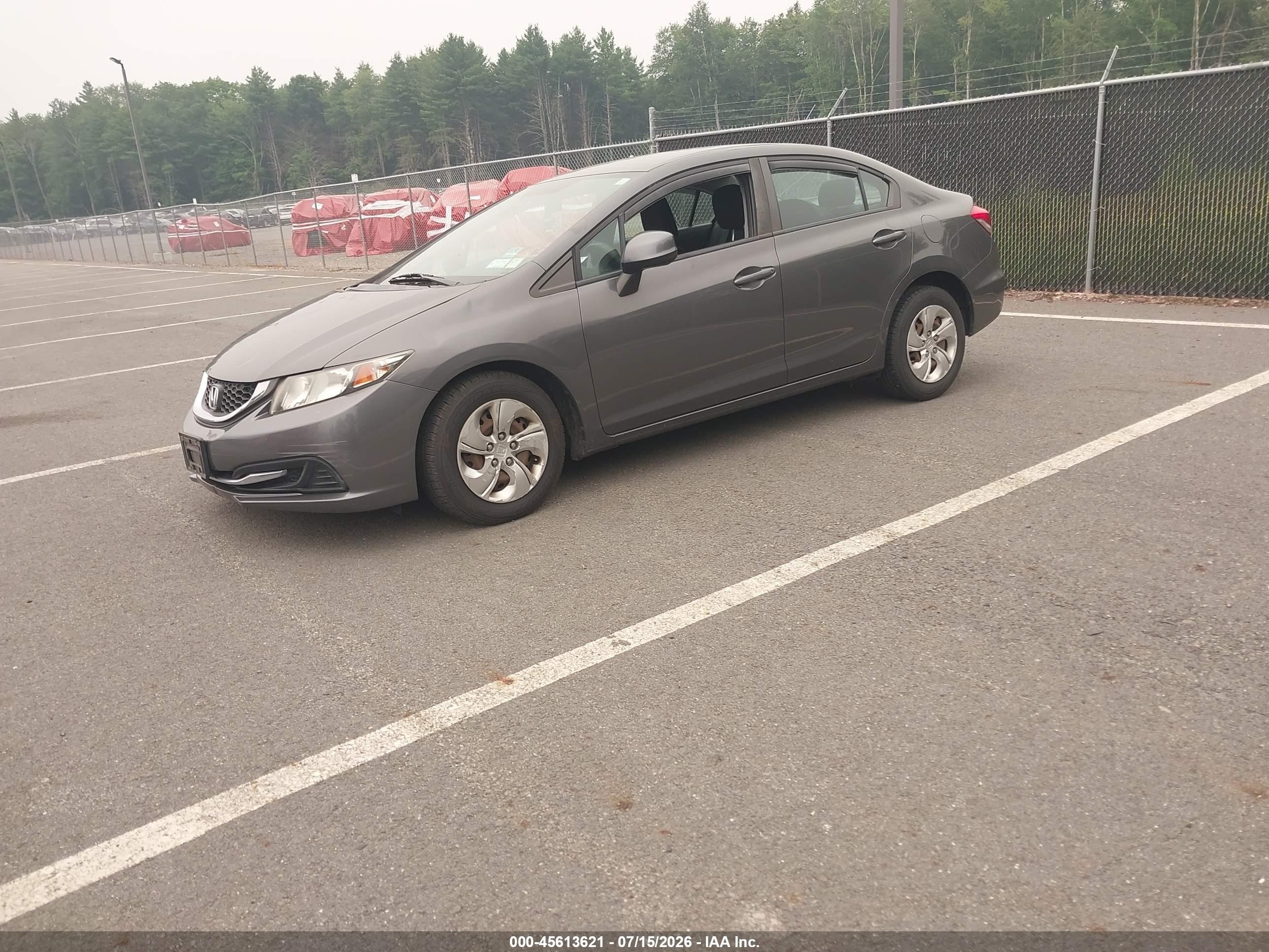 2013 Honda Civic Lx Gray vin: 2HGFB2F56DH589688