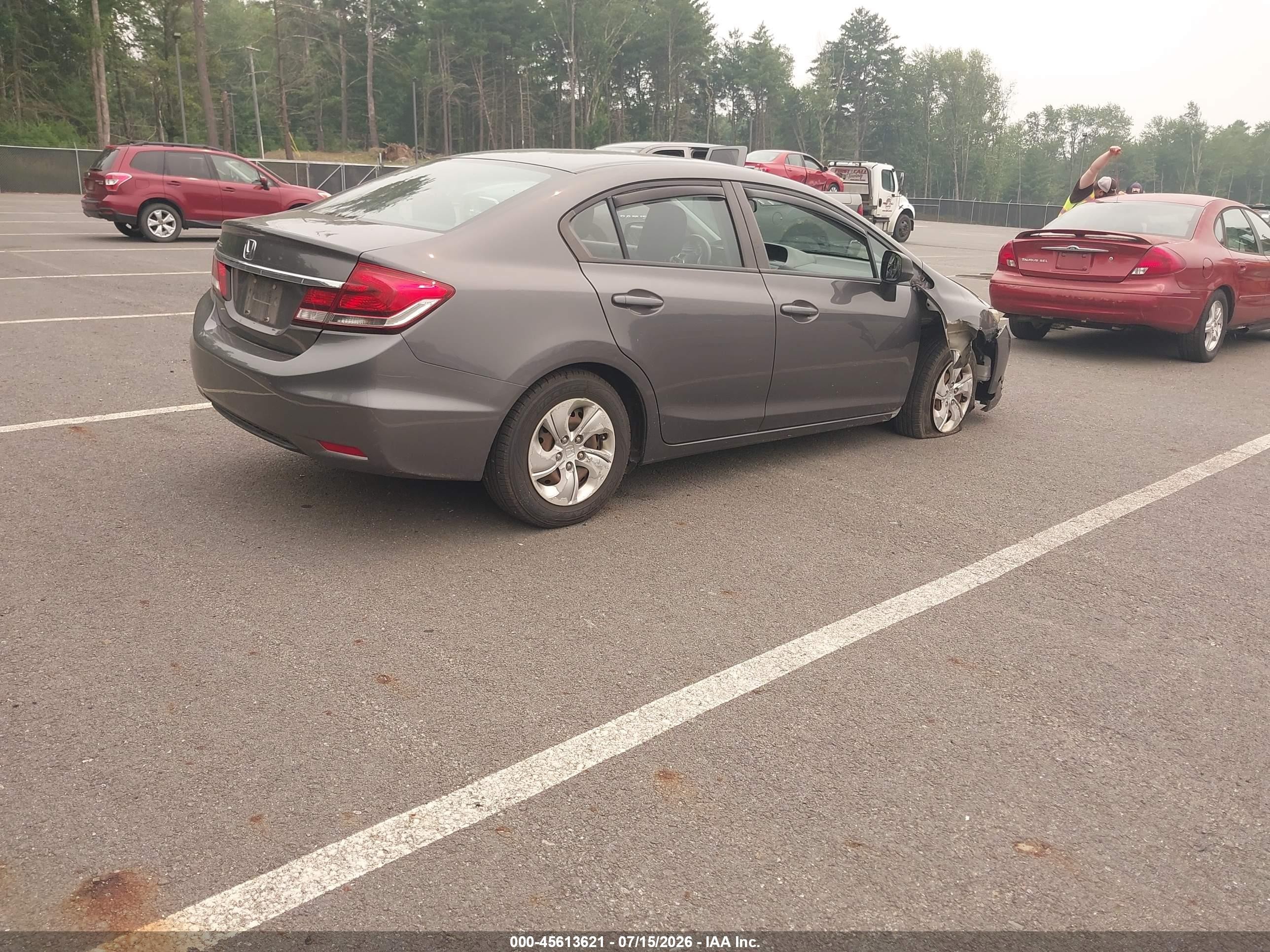 2013 Honda Civic Lx Gray vin: 2HGFB2F56DH589688