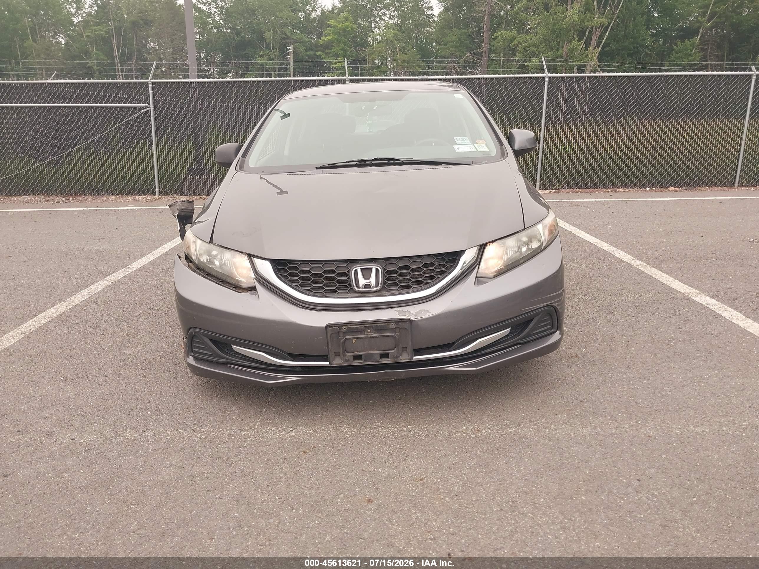 2013 Honda Civic Lx Gray vin: 2HGFB2F56DH589688