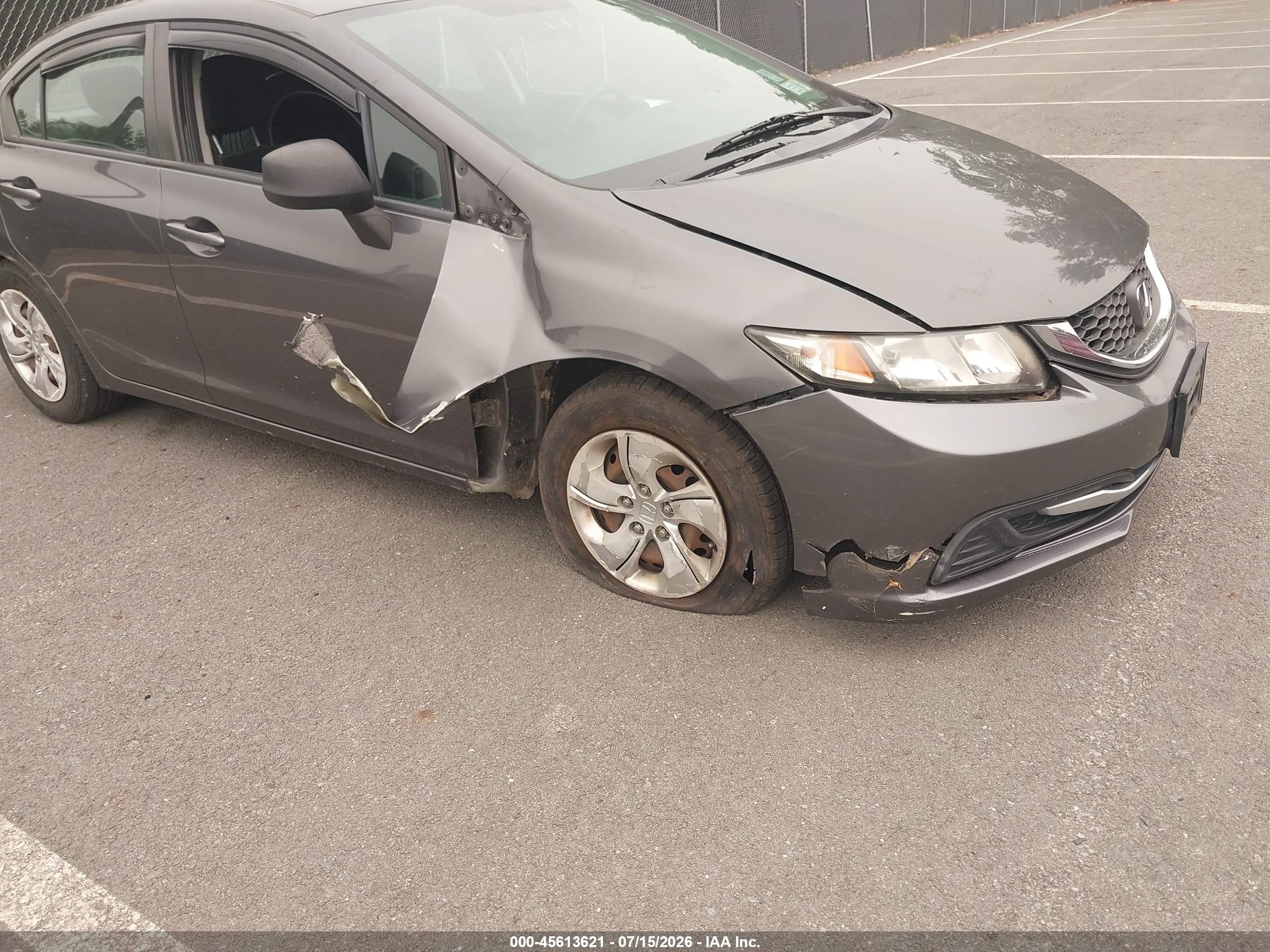2013 Honda Civic Lx Gray vin: 2HGFB2F56DH589688