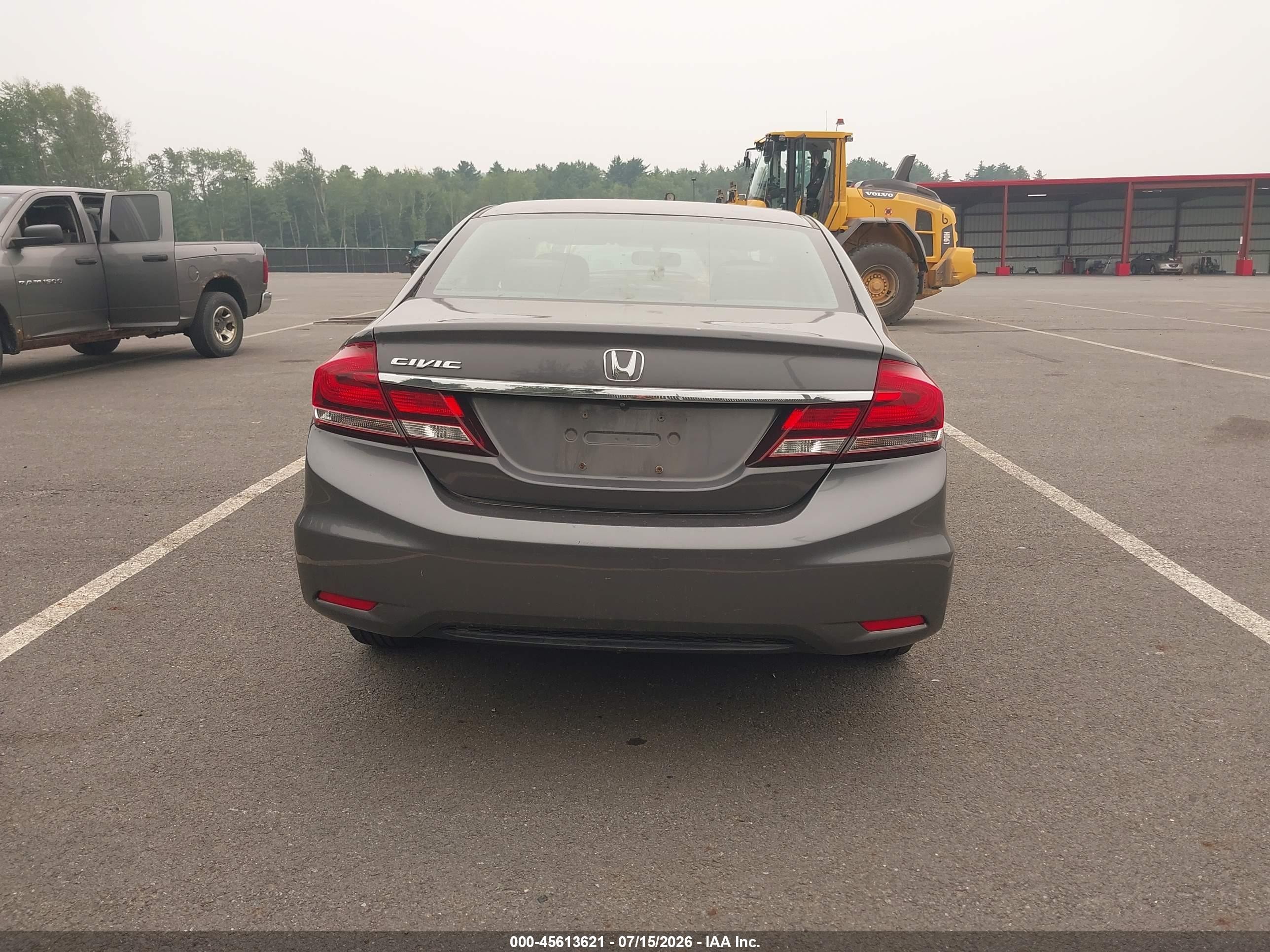 2013 Honda Civic Lx Gray vin: 2HGFB2F56DH589688