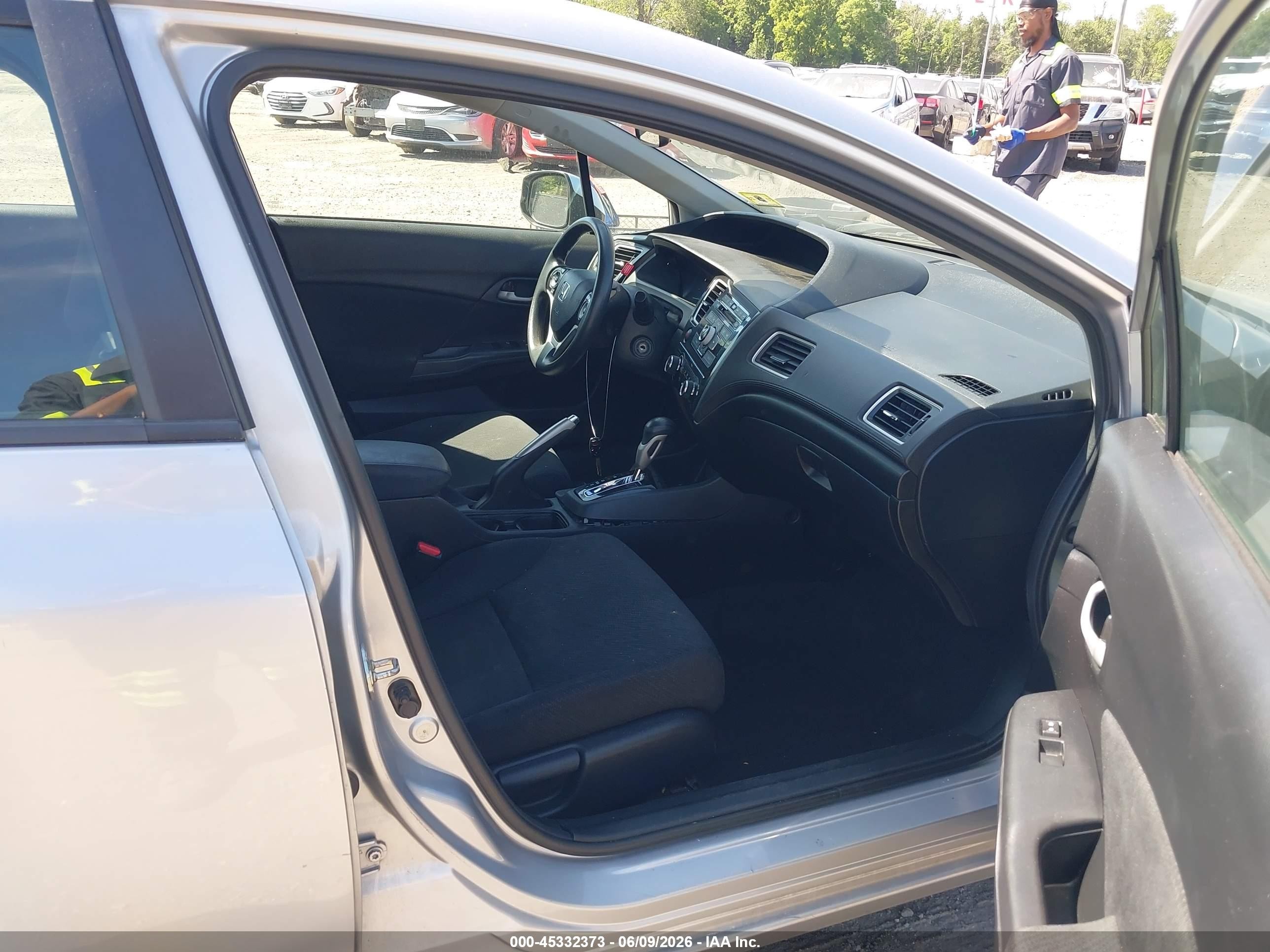 2013 Honda Civic Lx Silver vin: 2HGFB2F56DH593367