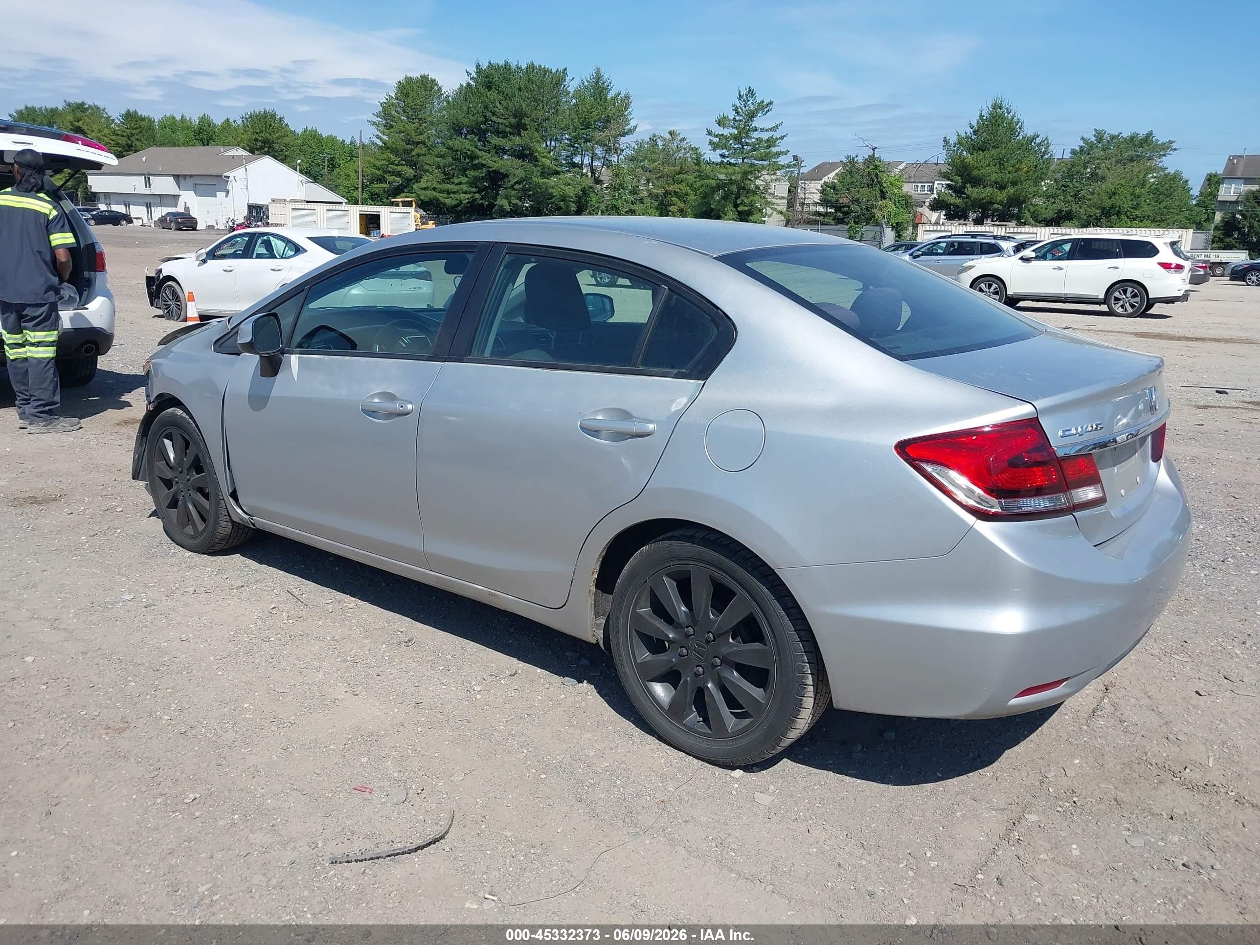 2013 Honda Civic Lx Silver vin: 2HGFB2F56DH593367