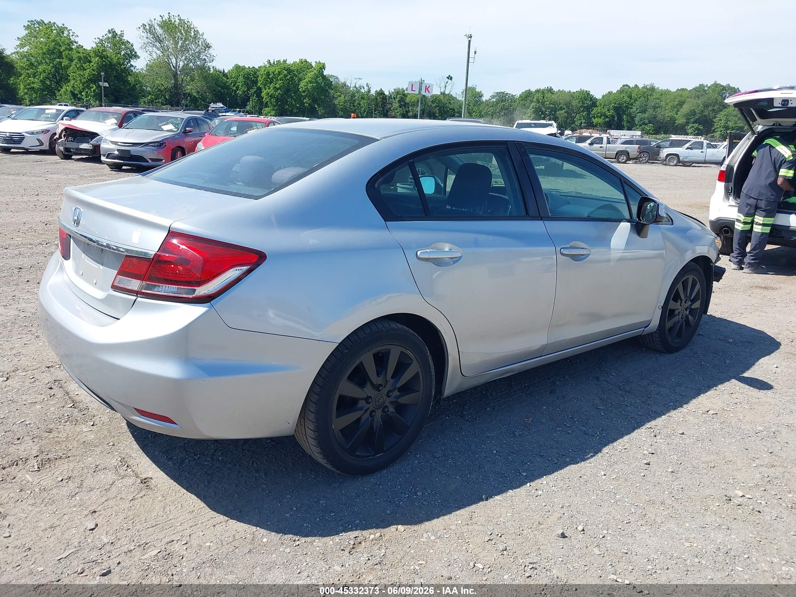 2013 Honda Civic Lx Silver vin: 2HGFB2F56DH593367