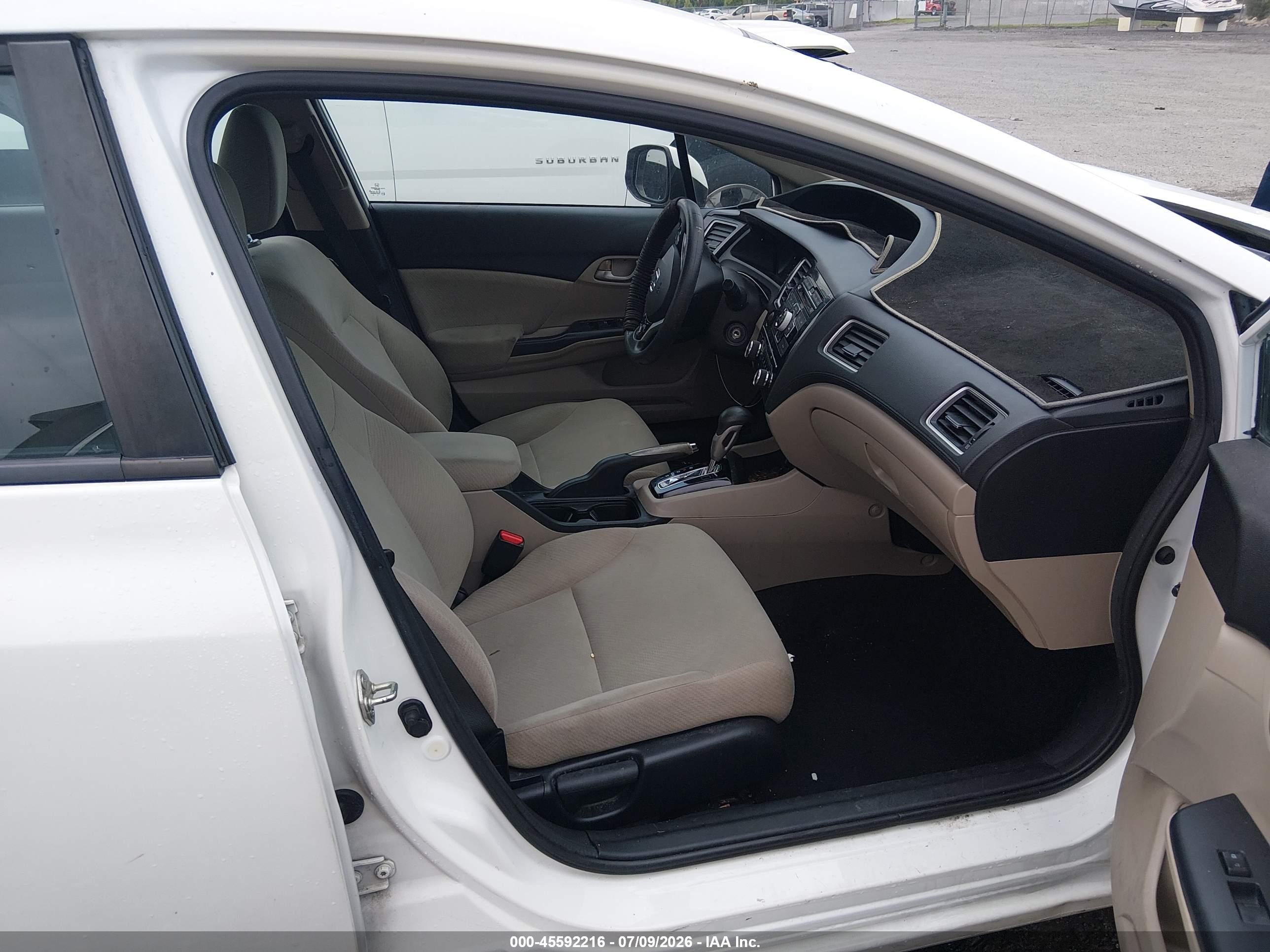 2013 Honda Civic Lx White vin: 2HGFB2F56DH596284
