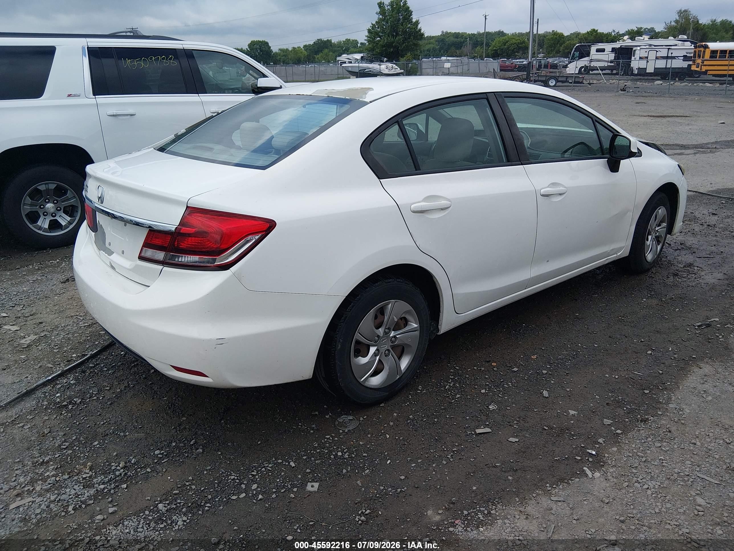 2013 Honda Civic Lx White vin: 2HGFB2F56DH596284