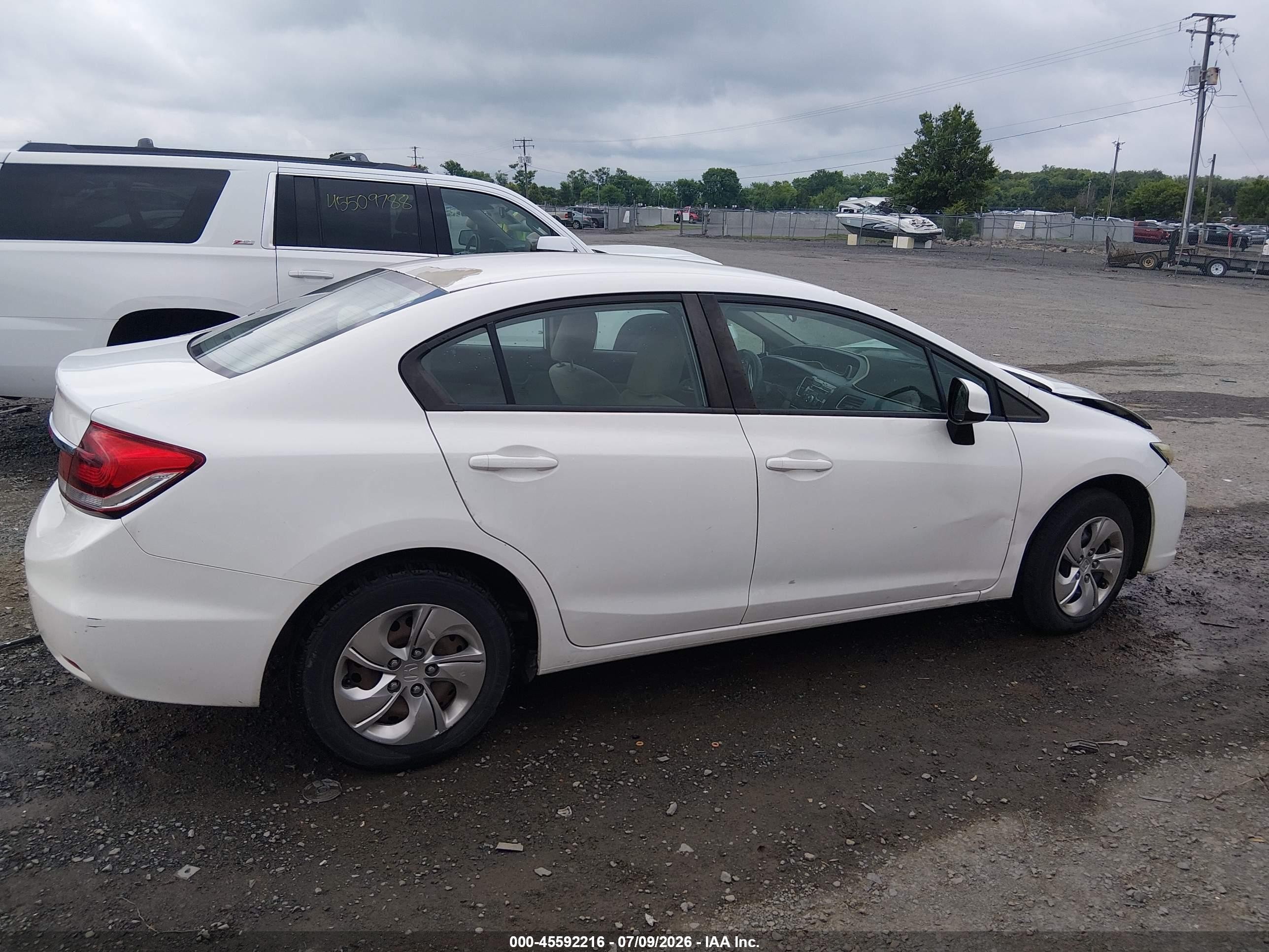 2013 Honda Civic Lx White vin: 2HGFB2F56DH596284