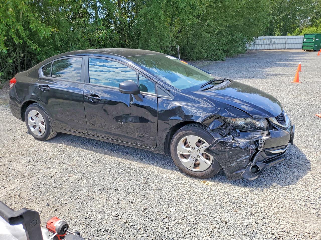 2013 Honda Civic Lx Black vin: 2HGFB2F56DH596754