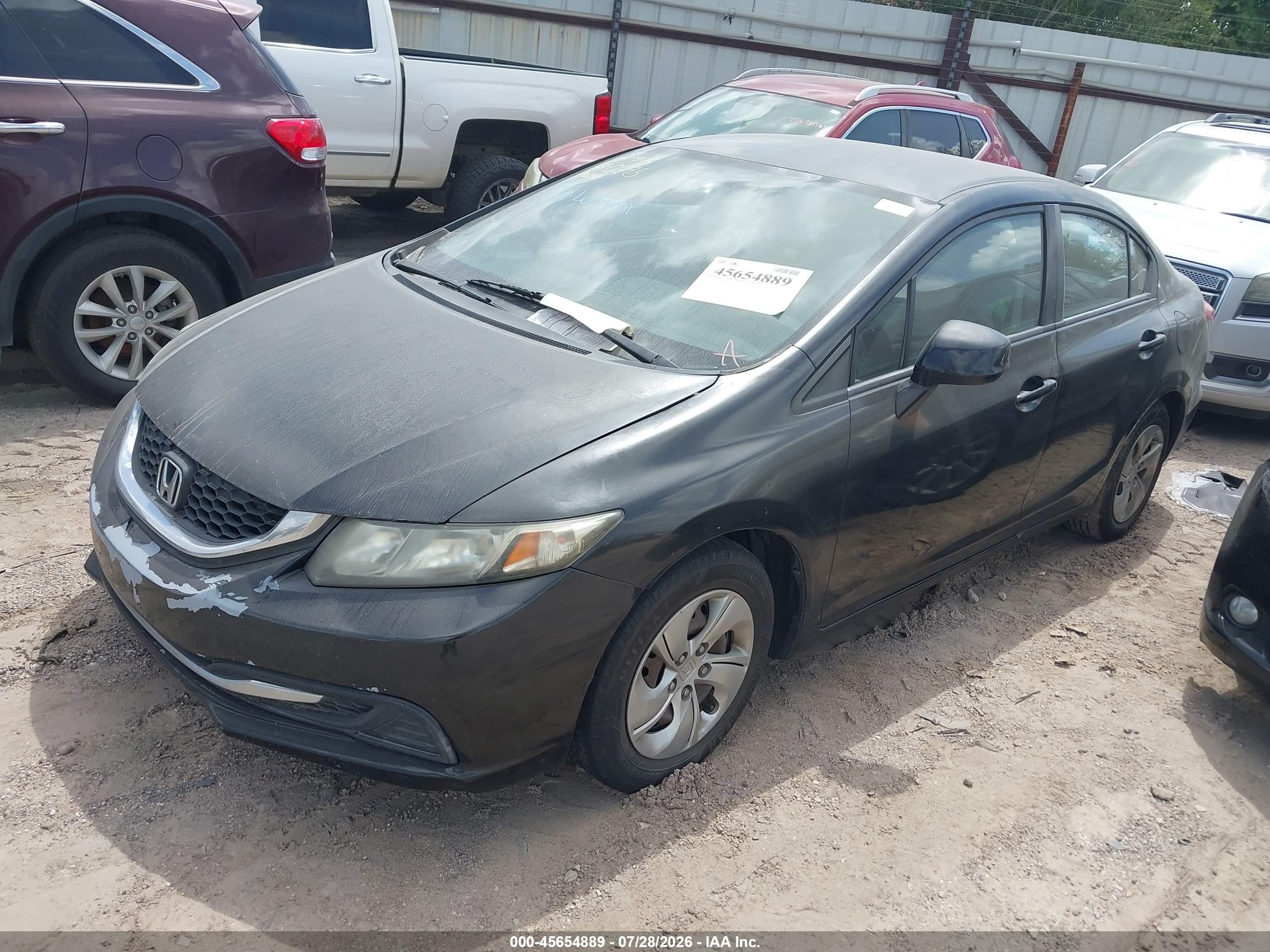 2013 Honda Civic Lx Черный vin: 2HGFB2F56DH597709
