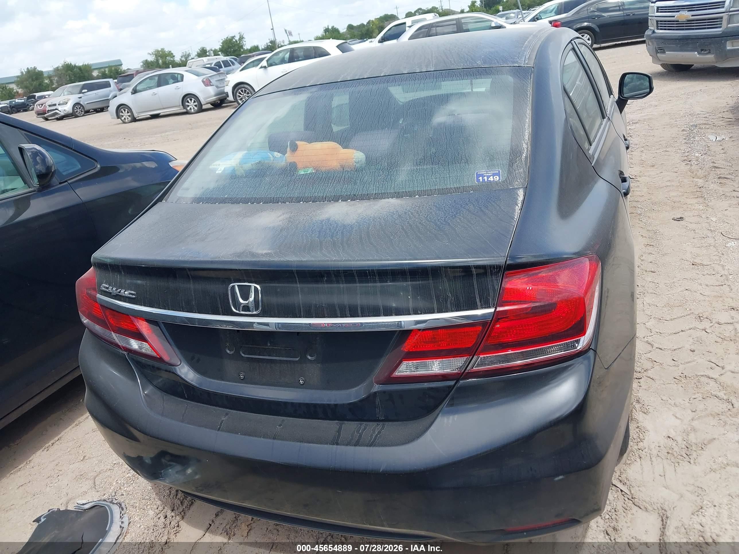 2013 Honda Civic Lx Черный vin: 2HGFB2F56DH597709