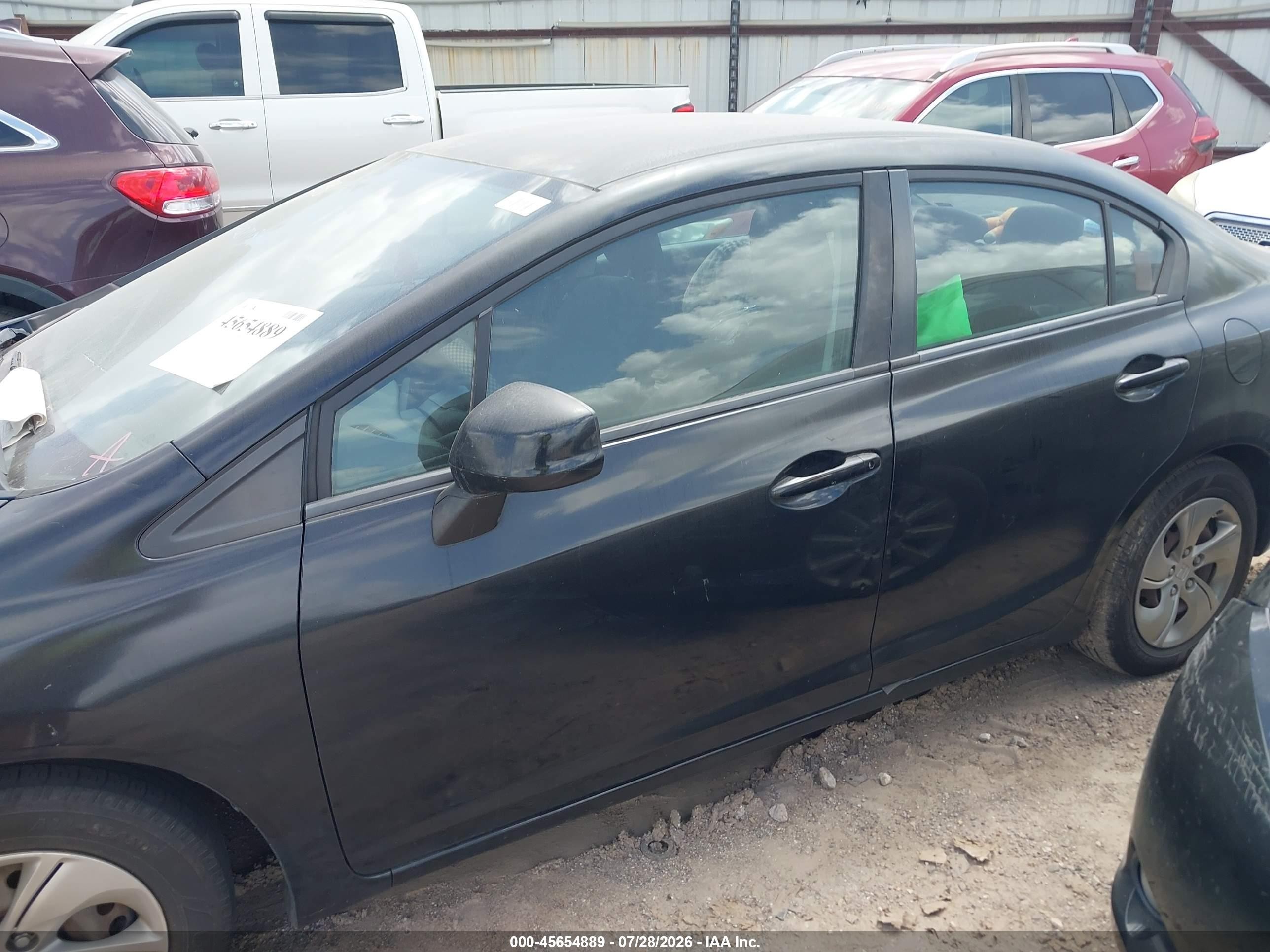 2013 Honda Civic Lx Черный vin: 2HGFB2F56DH597709