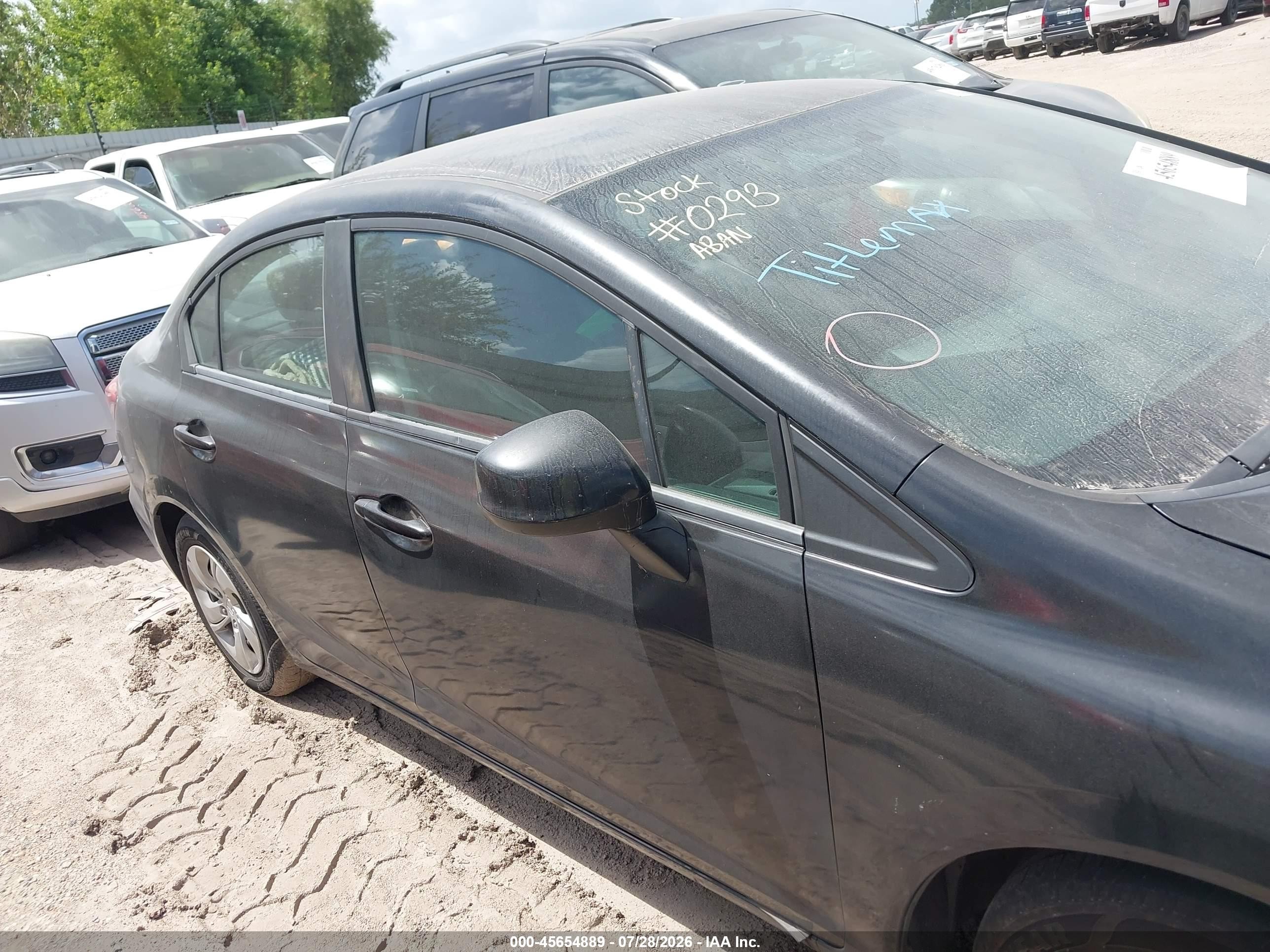 2013 Honda Civic Lx Черный vin: 2HGFB2F56DH597709