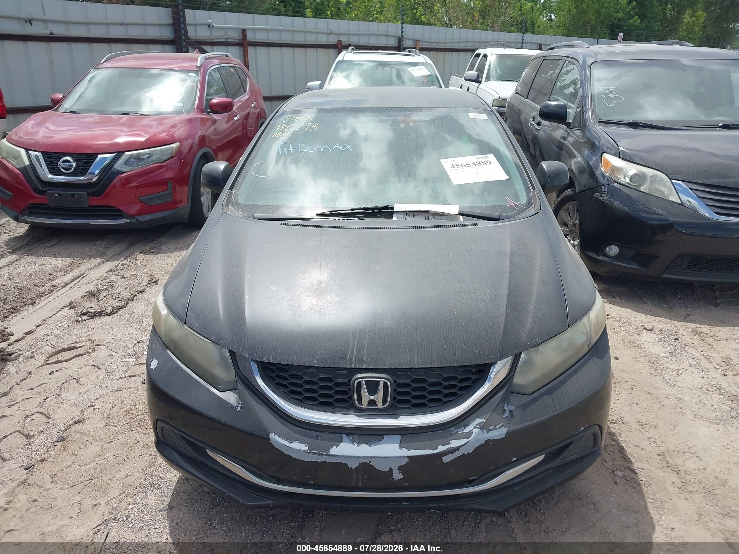 2013 Honda Civic Lx Черный vin: 2HGFB2F56DH597709