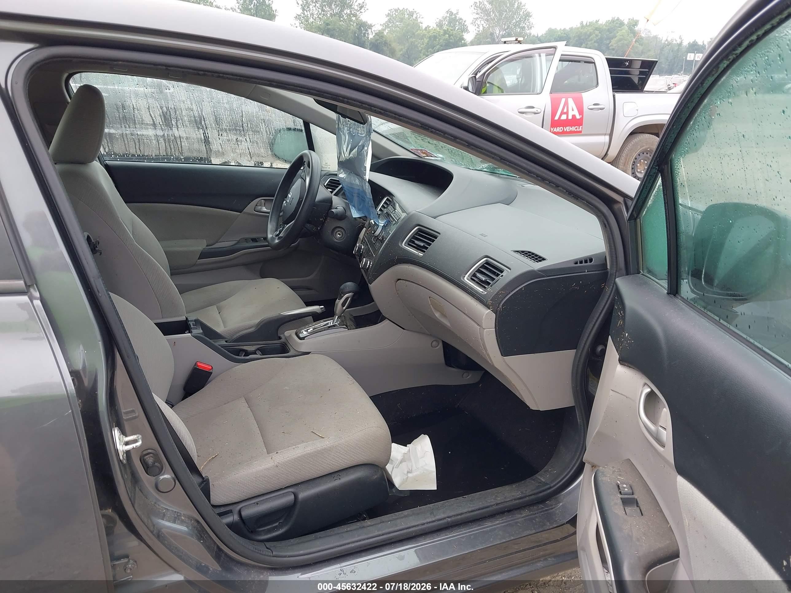 2013 Honda Civic Lx Gray vin: 2HGFB2F56DH598553