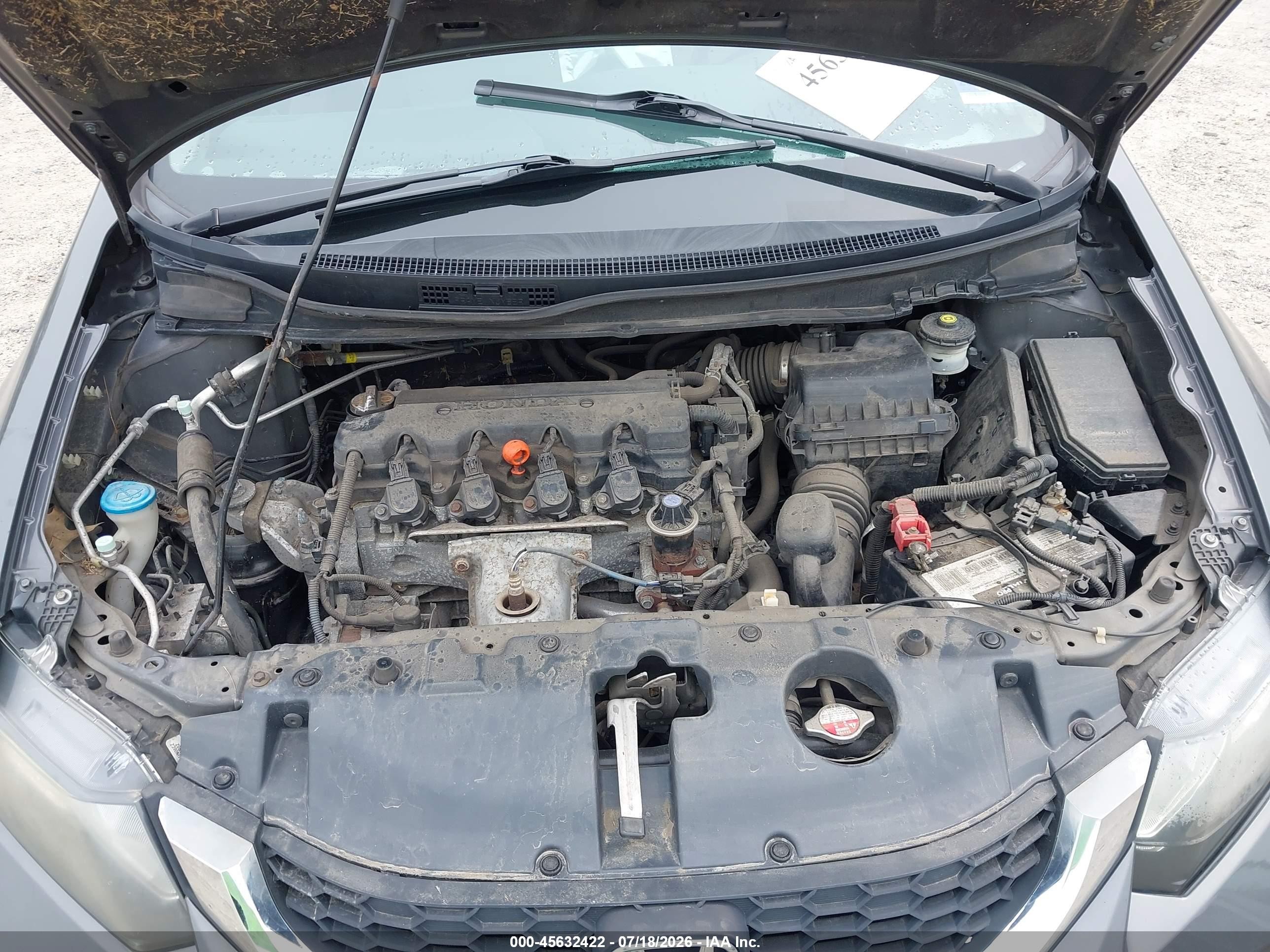 2013 Honda Civic Lx Gray vin: 2HGFB2F56DH598553