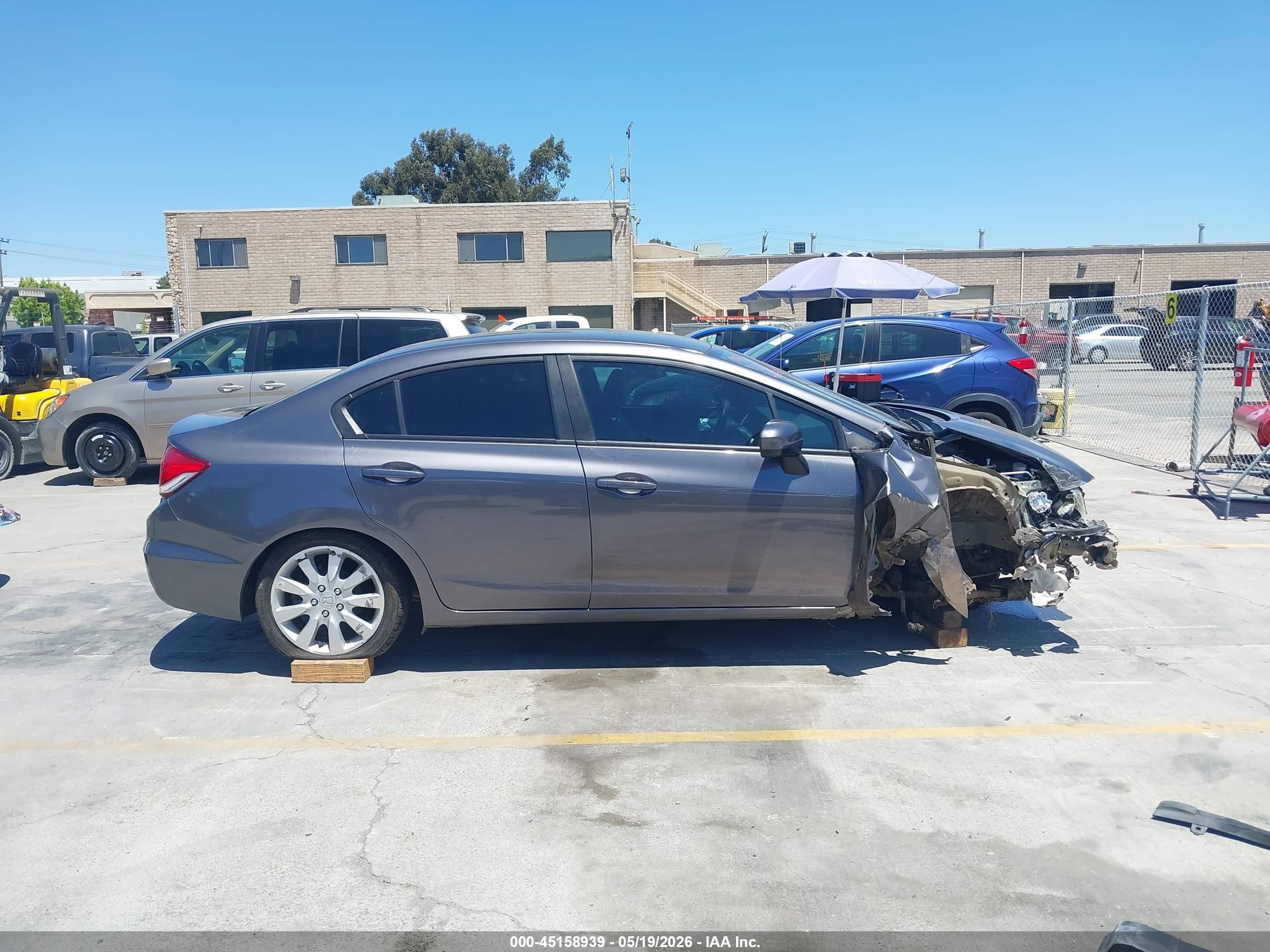 2014 Honda Civic Lx Gray vin: 2HGFB2F56EH504379