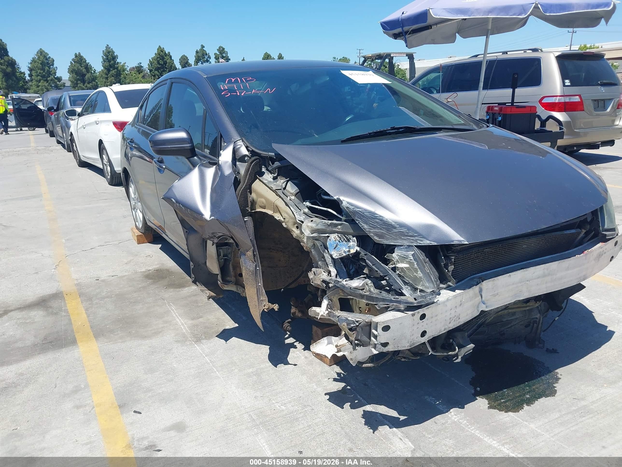 2014 Honda Civic Lx Gray vin: 2HGFB2F56EH504379
