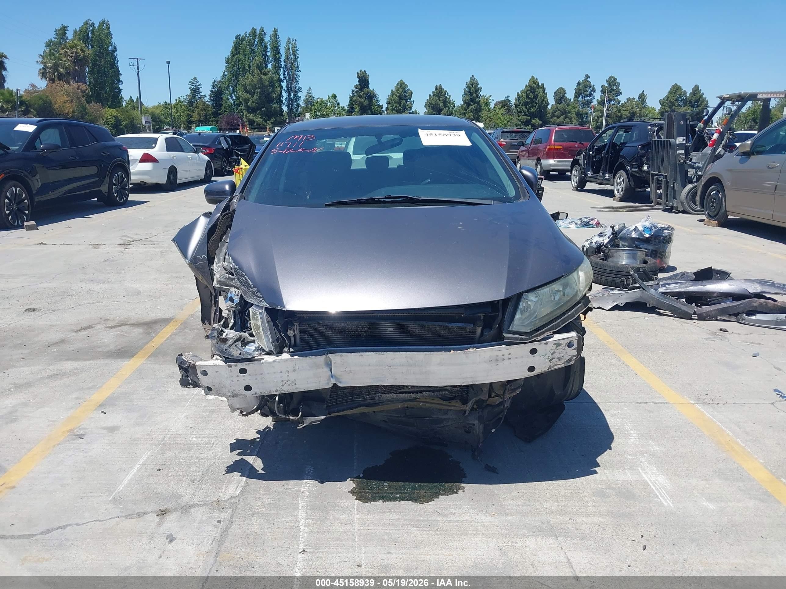 2014 Honda Civic Lx Gray vin: 2HGFB2F56EH504379