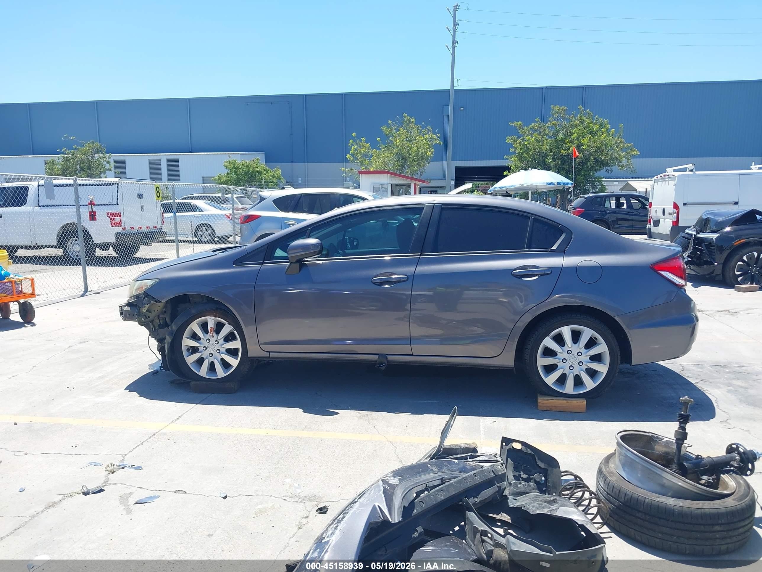 2014 Honda Civic Lx Gray vin: 2HGFB2F56EH504379